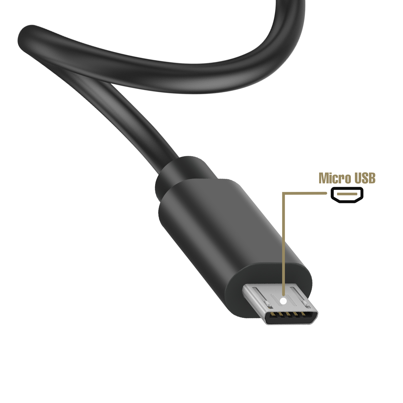 Cavo USB Micro USB per Realme C25Y Ricarica Rapida - Cavo di Ricarica / Sincronizzazione Rapida Trasferimento Dati - Cavo 2 Metri