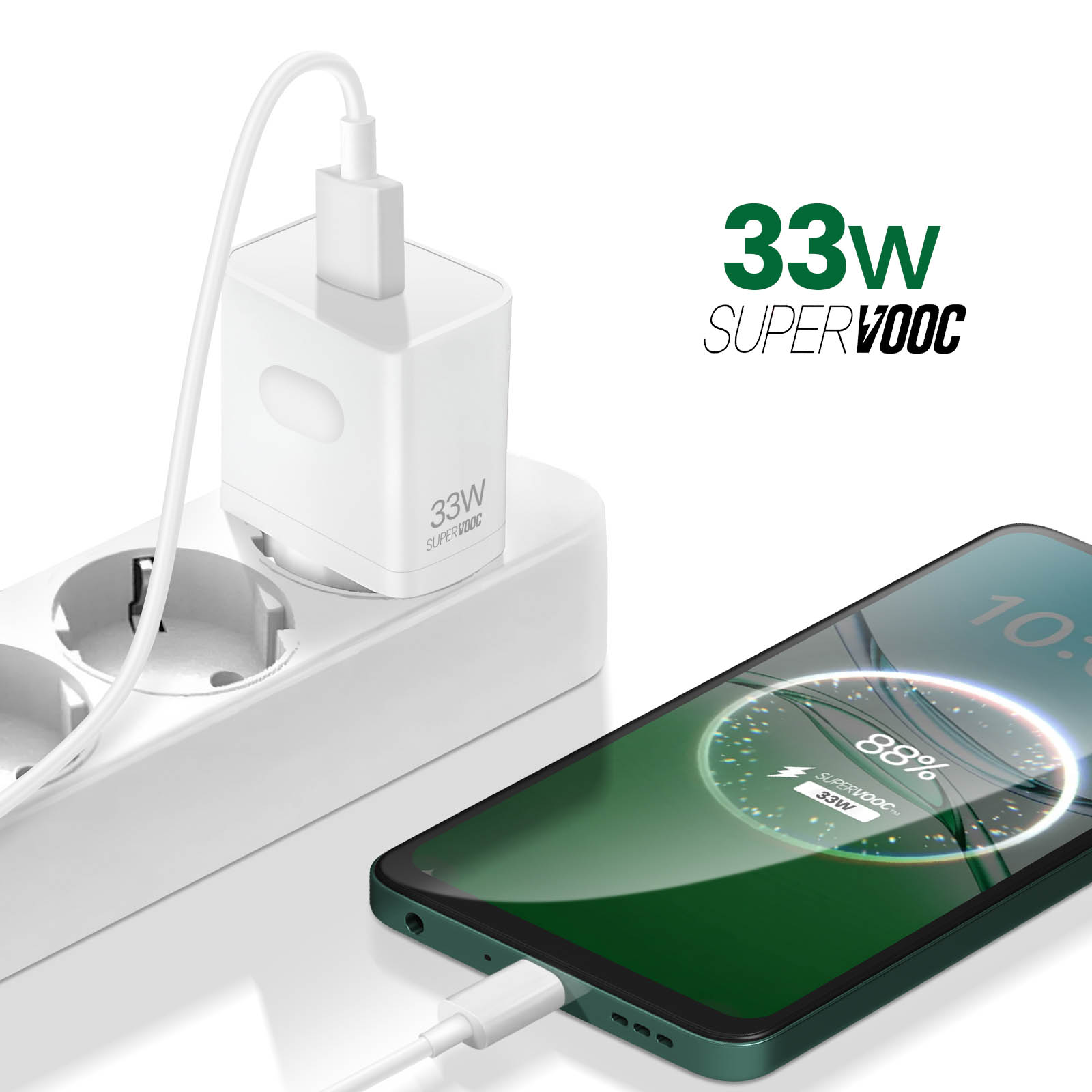 Oppo Reno 12 Fs Caricatore 80w Per Oppo Con Cavo Ricarica Rapida USB C Vooc 1 Etro Caricatore Oppo Originale - Foto 12