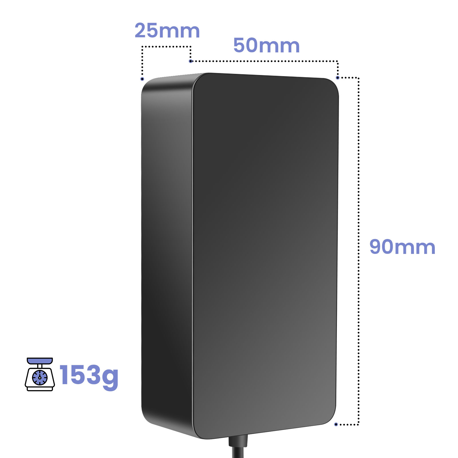 Chargeur Original Microsoft Surface 44W - Modèle 1880 - Pour Surface 3, 4, 5, 6, 7, X, Go, Book