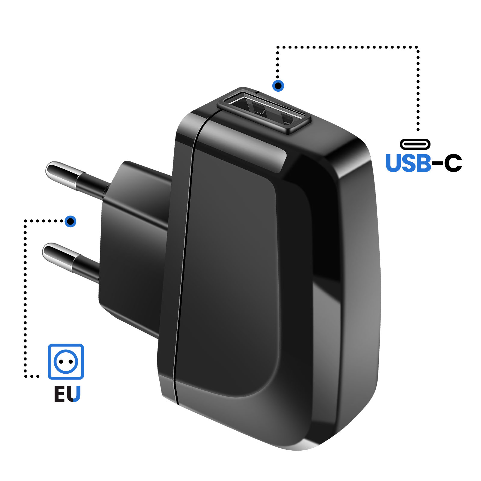 Caricatore 5V 2A Con Cavo Type-C 1m – Compatibile Con Brondi Contender E Dispositivi USB-C - 4
