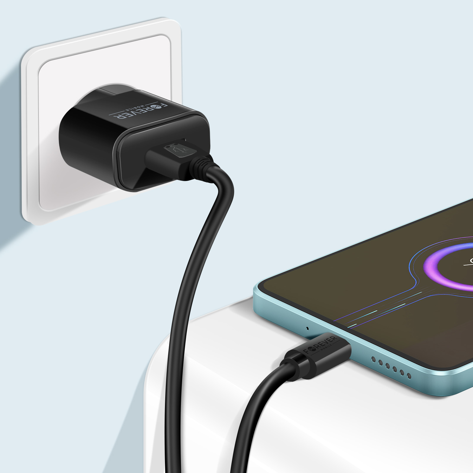 Carica Batteria Universale Travel Charger 5V 10W + Cavo Type-C Usb 1M - Foto 5