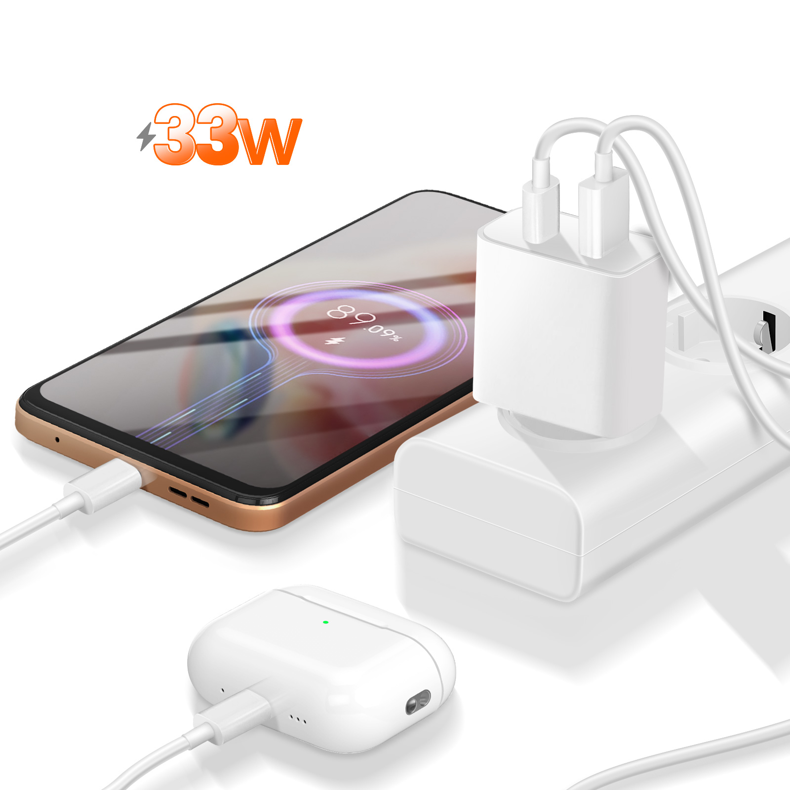 Caricabatterie Rapido Tipo C Per Xiaomi 33w - Foto 5