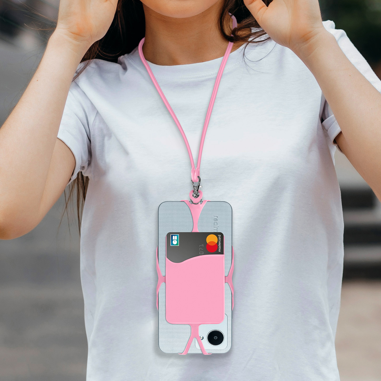 Housse Avec Cordon Pour Xiaomi Poco M7 4G - Étui TPU Transparent + Lanière Tour De Cou 1.5m - Noir - 4