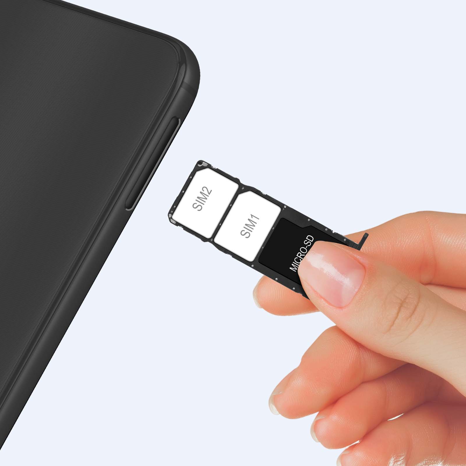 Vassoio Porta SIM Originale Per Honor 50 Con Pin Di Espulsione | Ricambio Slot SD E SIM | Colore Nero