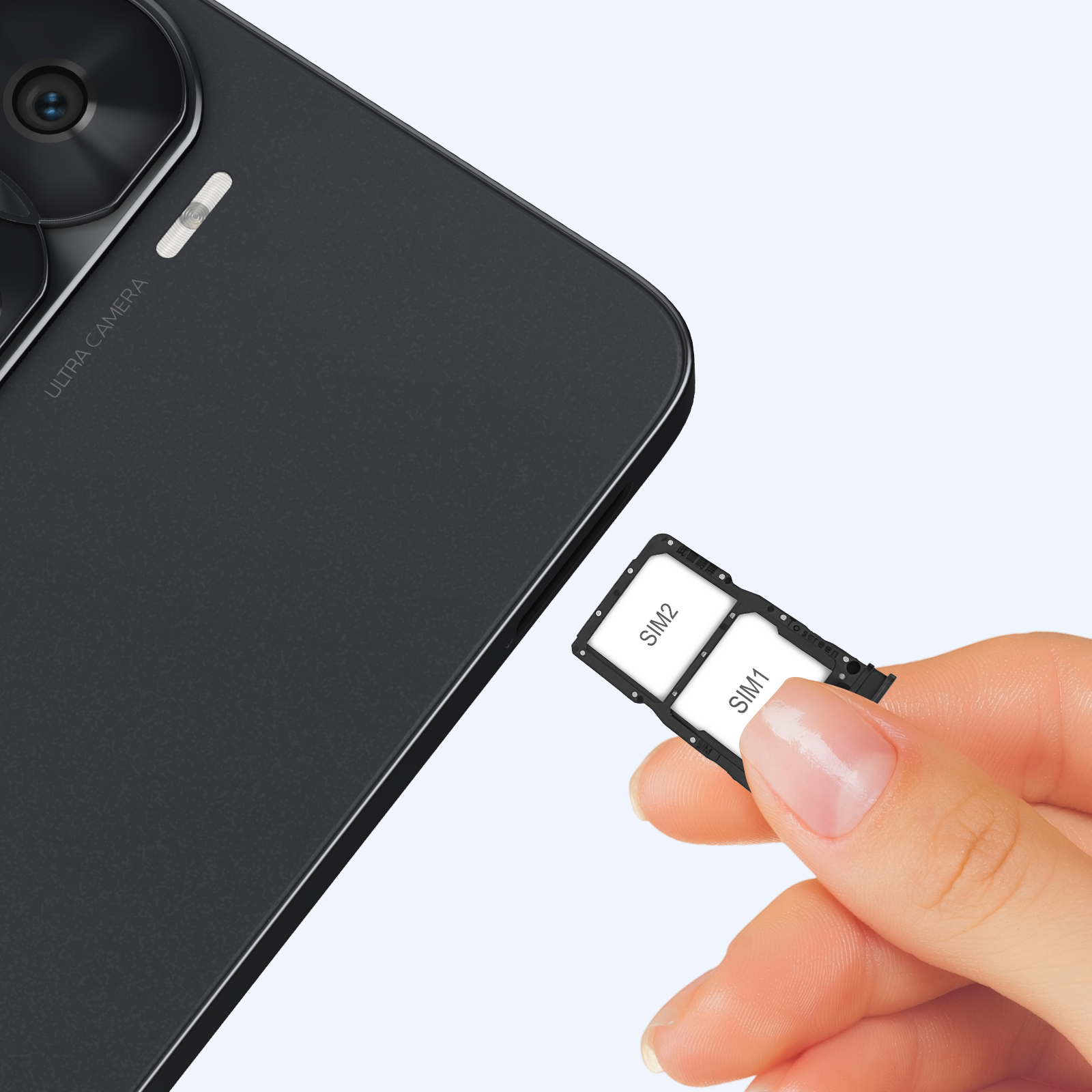 Tiroir Carte SIM Noir Minuit Pour Honor 50 – Compatible, Générique, Neuf Sous Emballage
