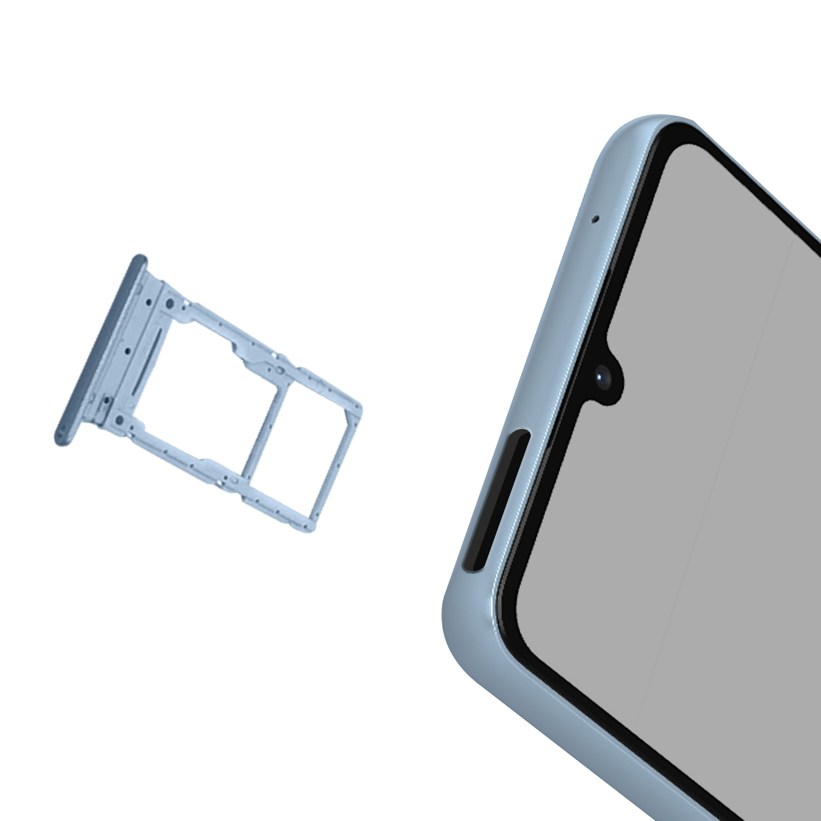 Tiroir Double SIM Pour Honor X8 5G / X6 - Noir - Pièce De Rechange Neuve - Compatible Honor