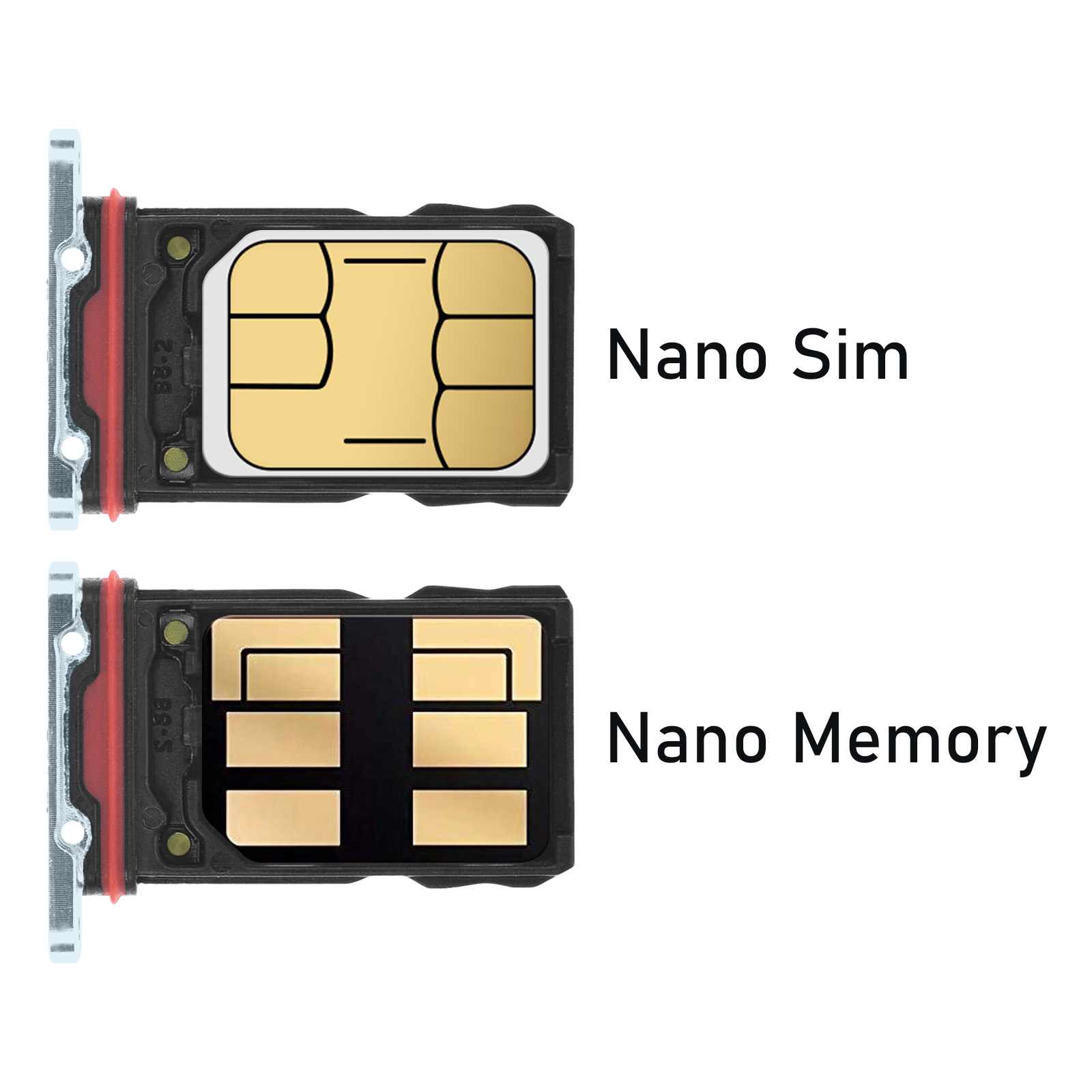 Lettore SIM Originale Per Huawei P30 Pro – Con Connettore E Microfono, Nero