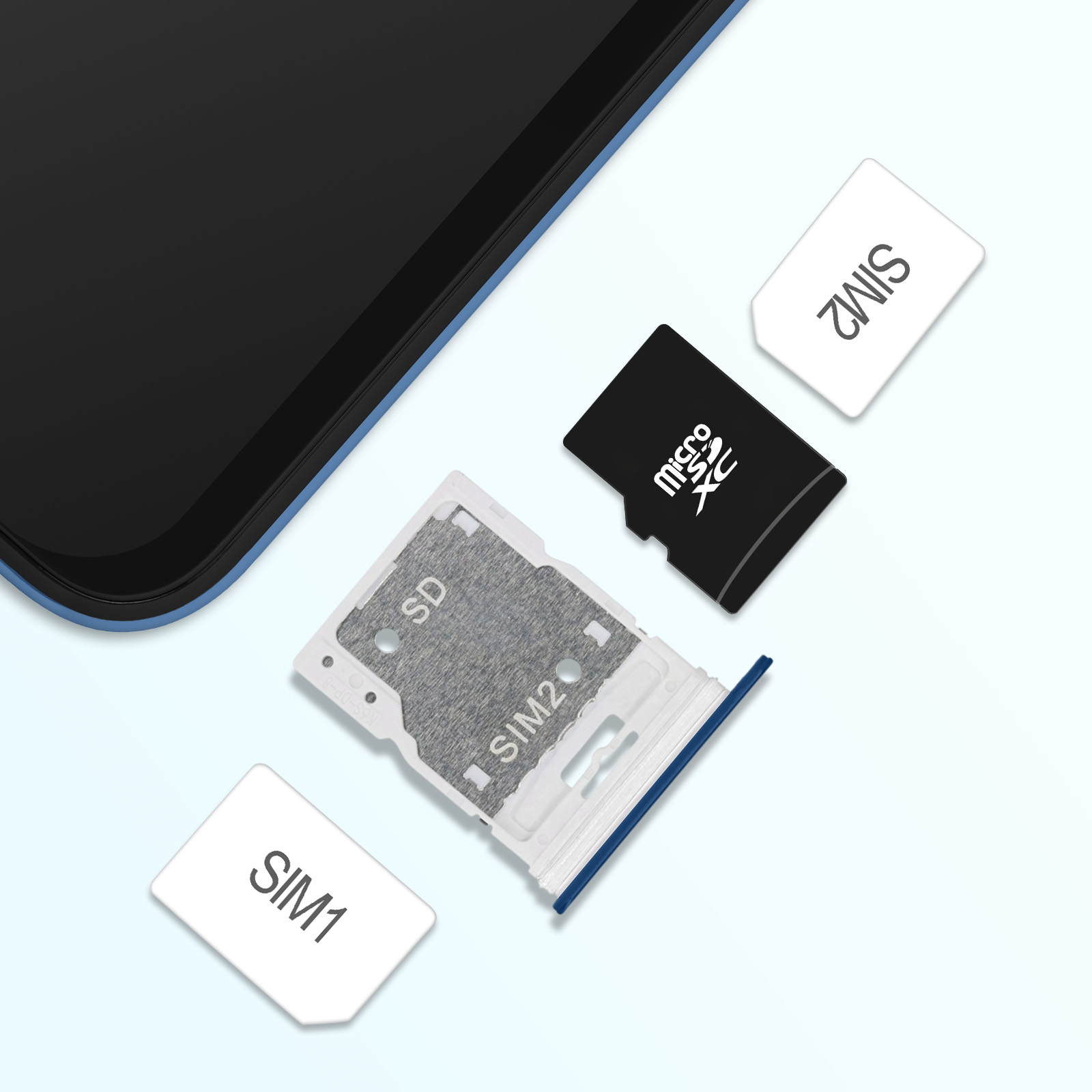 Tiroir SIM Premium Bleu Atlantique Pour Xiaomi Redmi Note 11 Pro 5G - Neuf