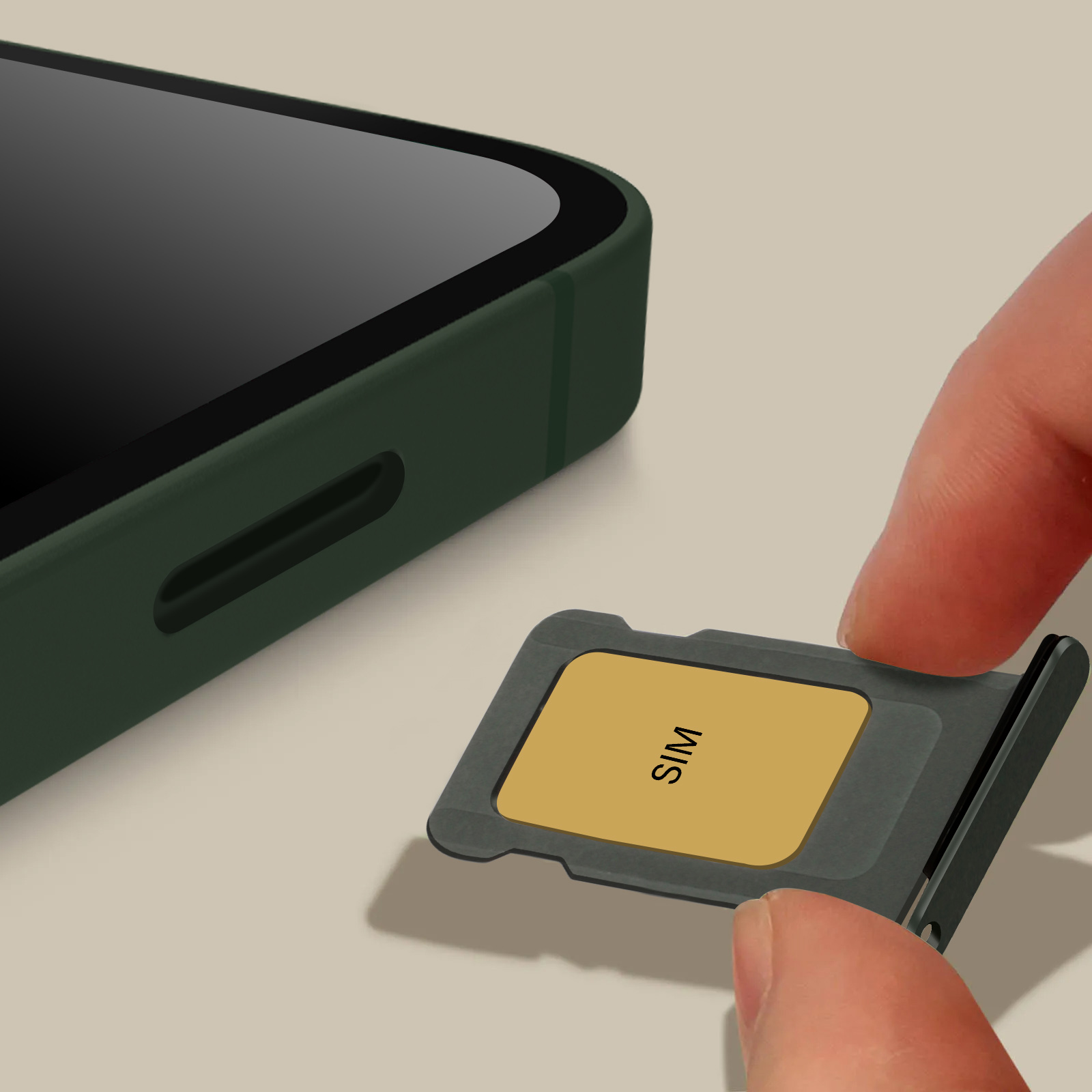 Tiroir Carte SIM iPhone 13 Pro et 13 Pro Max, Nano SIM - Vert