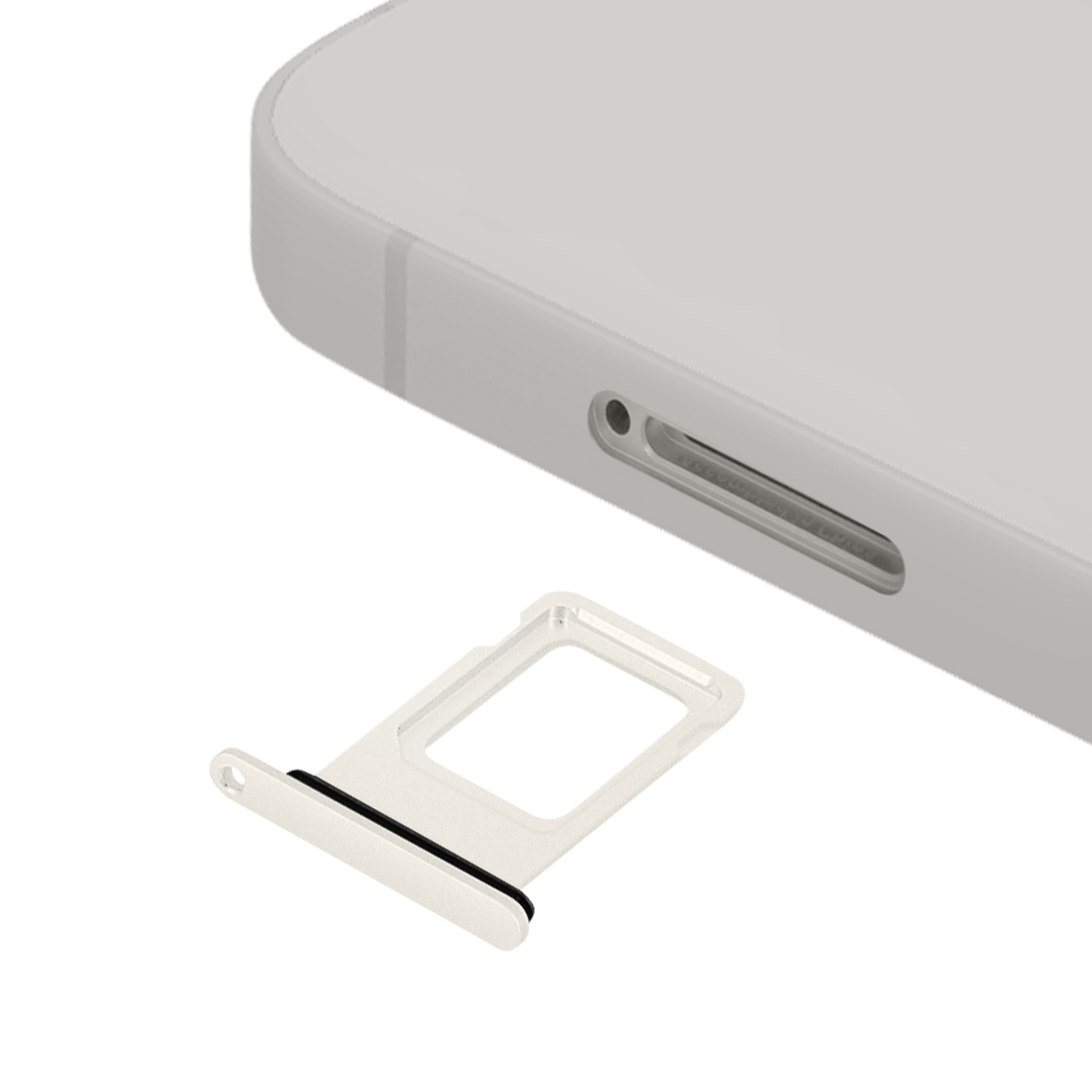Vassoio SIM Di Ricambio Per IPhone 13 Mini - Bianco (Stellare) Con Guarnizione E Strumento Di Estrazione, Prodotto Nuovo E Garantito