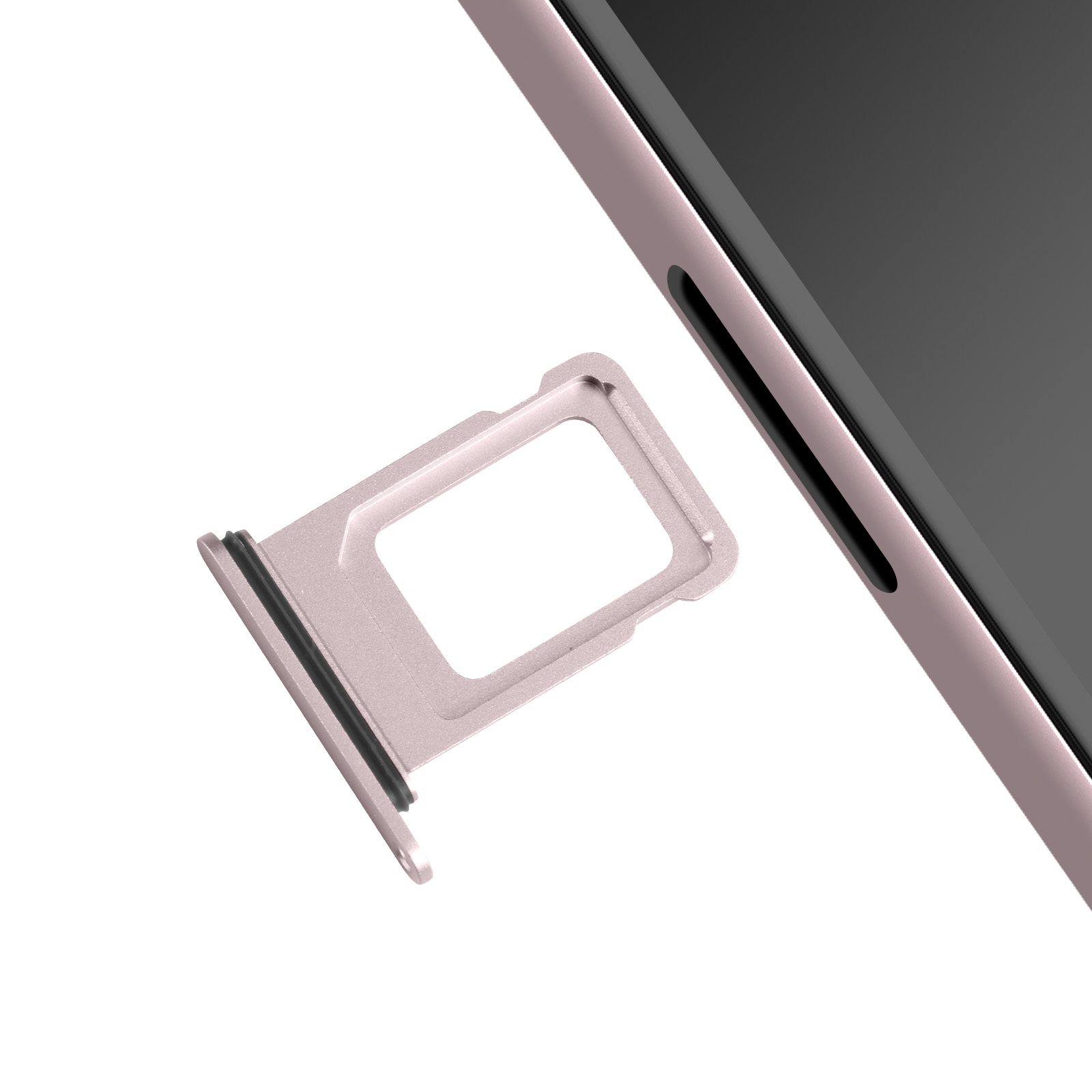 Vassoio SIM Con Perno Di Espulsione Per IPhone 15 Pro / 15 Pro Max: Doppio Slot, Anello Impermeabile, Colore Titanio Nero, Ricambio Originale LNONLS