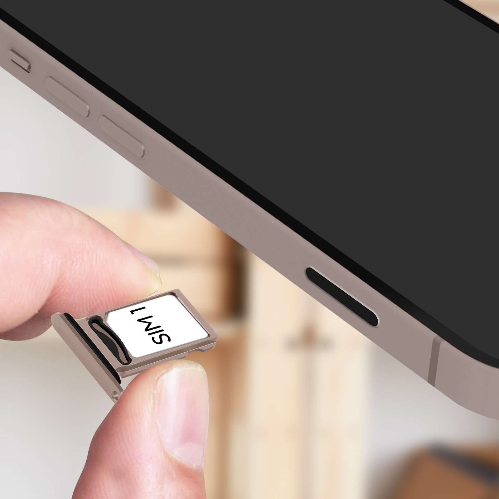 Bandeja SIM Repuesto Para IPhone 13 Color Rosa | Con Junta De Sellado Y Herramienta De Extracción Incluidas