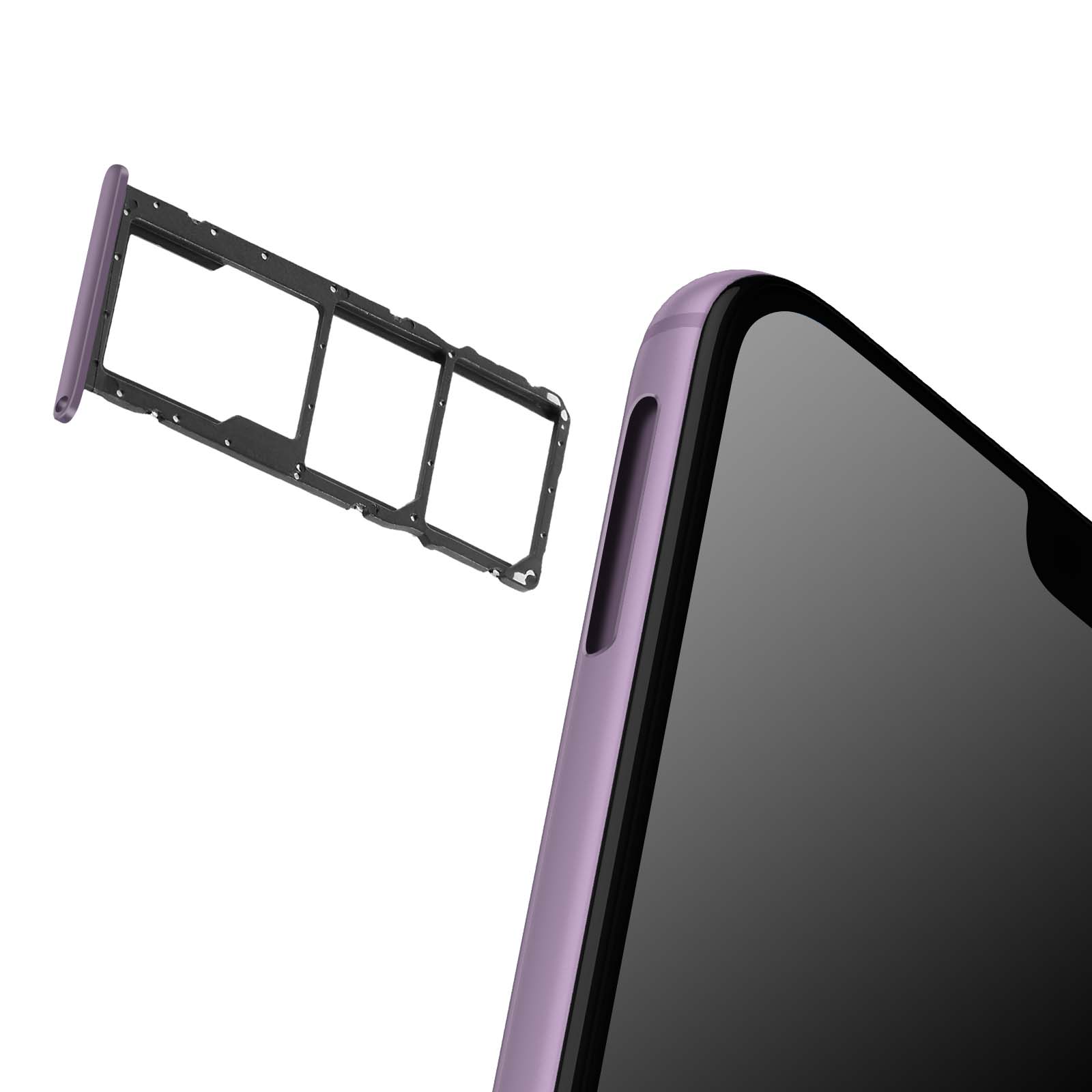 Eonpam Vassoio Carta SIM per (Honor X8a) qualità Originale Porta Scheda SIM Ricambio Slot Scheda Memoria SD con Pin della Scheda SIM(Nero