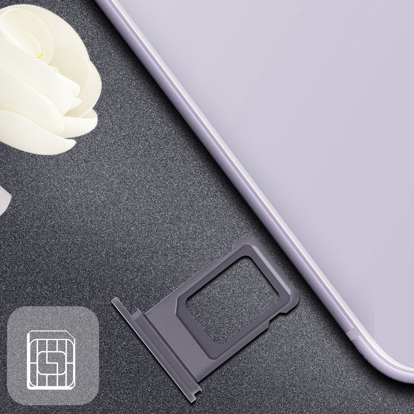 Tiroir Support Carte SIM Pour IPhone 11 - Noir - Neuf Avec Outil D'extraction Inclus