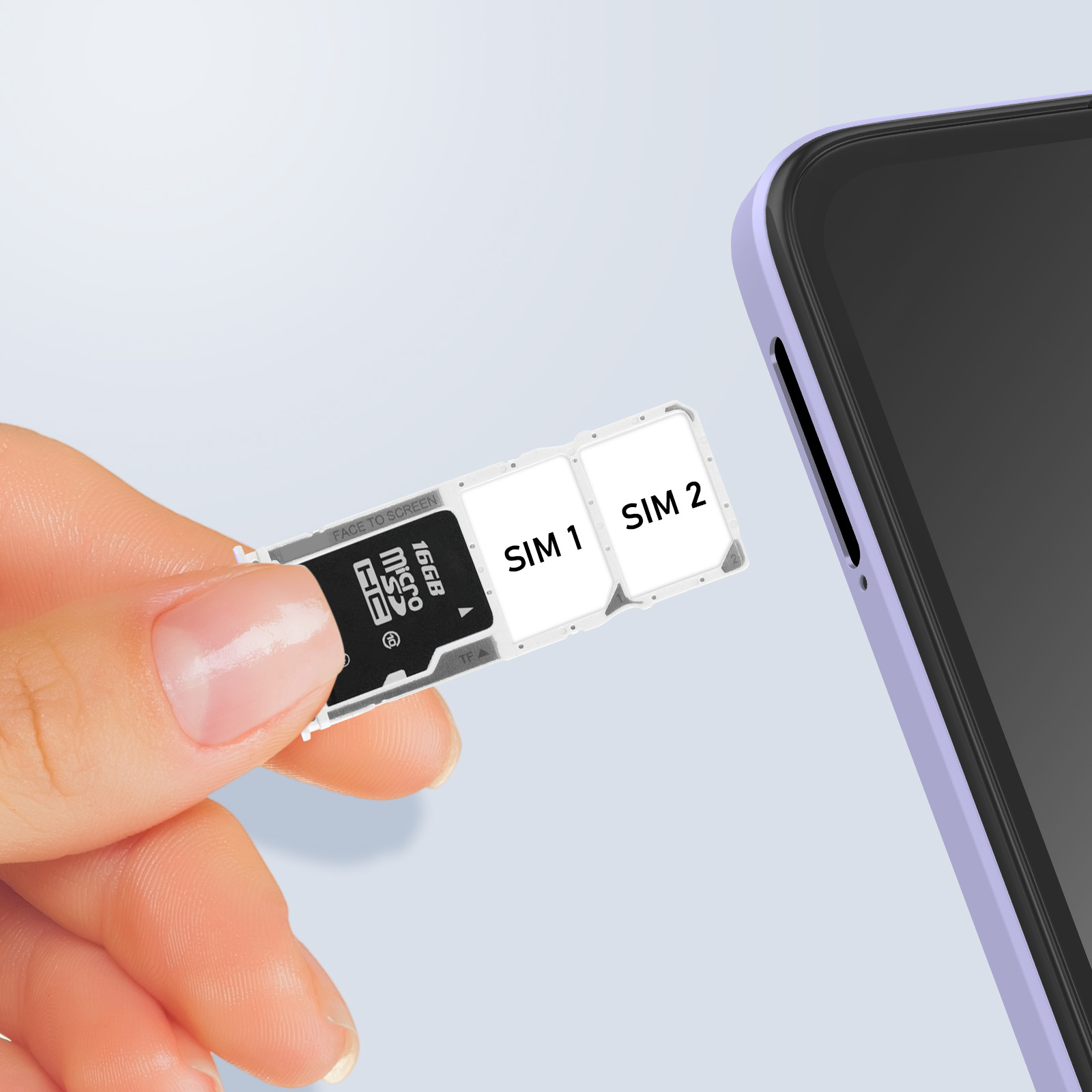 Tiroir Double SIM Pour Realme 8i – Compatible Universel – Violet