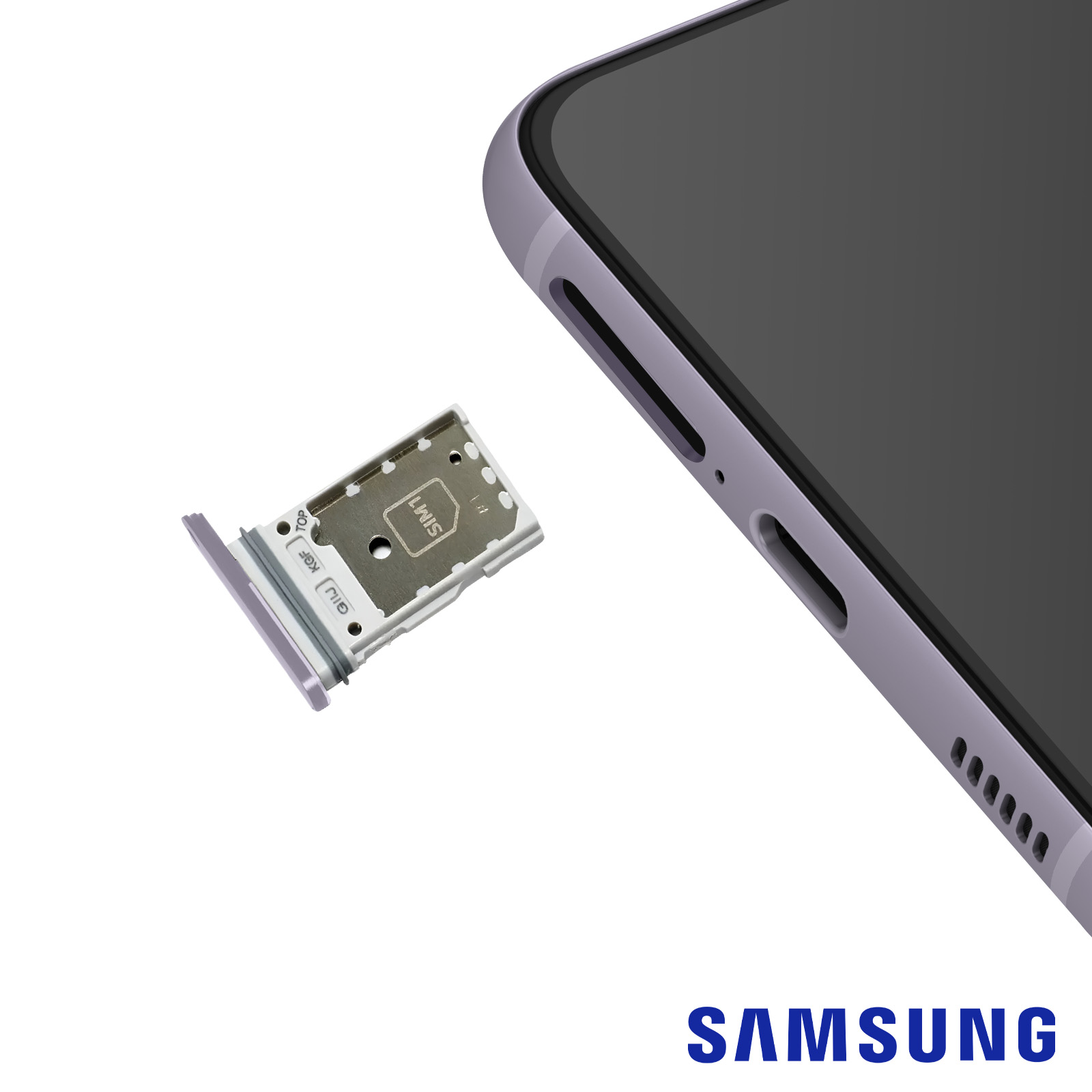 Tiroir SIM Original Lavande Pour Samsung Galaxy S21 FE 5G (Modèle G990B) - Neuf