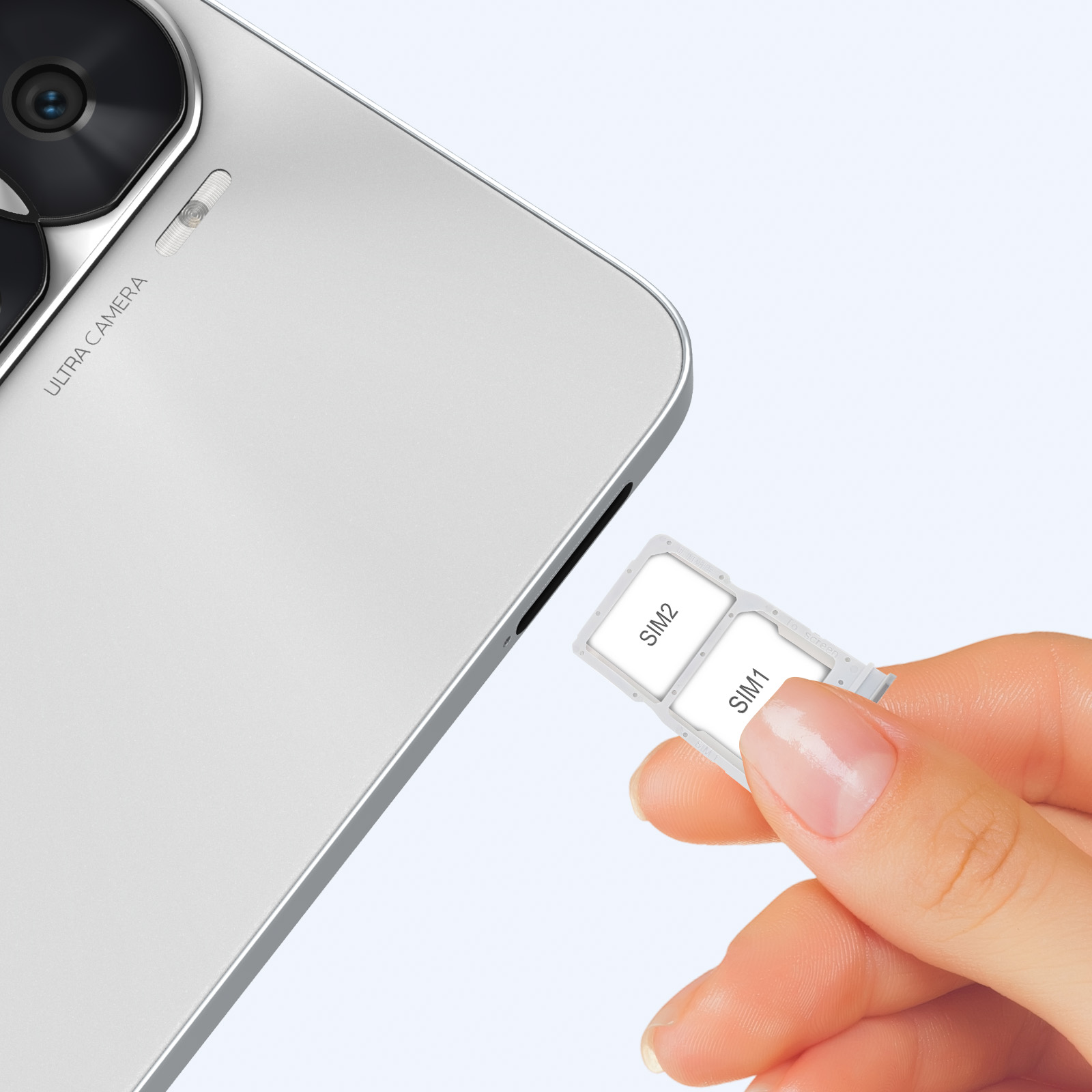 Tiroir Carte SIM De Remplacement Pour Honor 200 - Qualité D'Origine + Outil Éjection - Kit De Réparation Blanc - Installation Facile