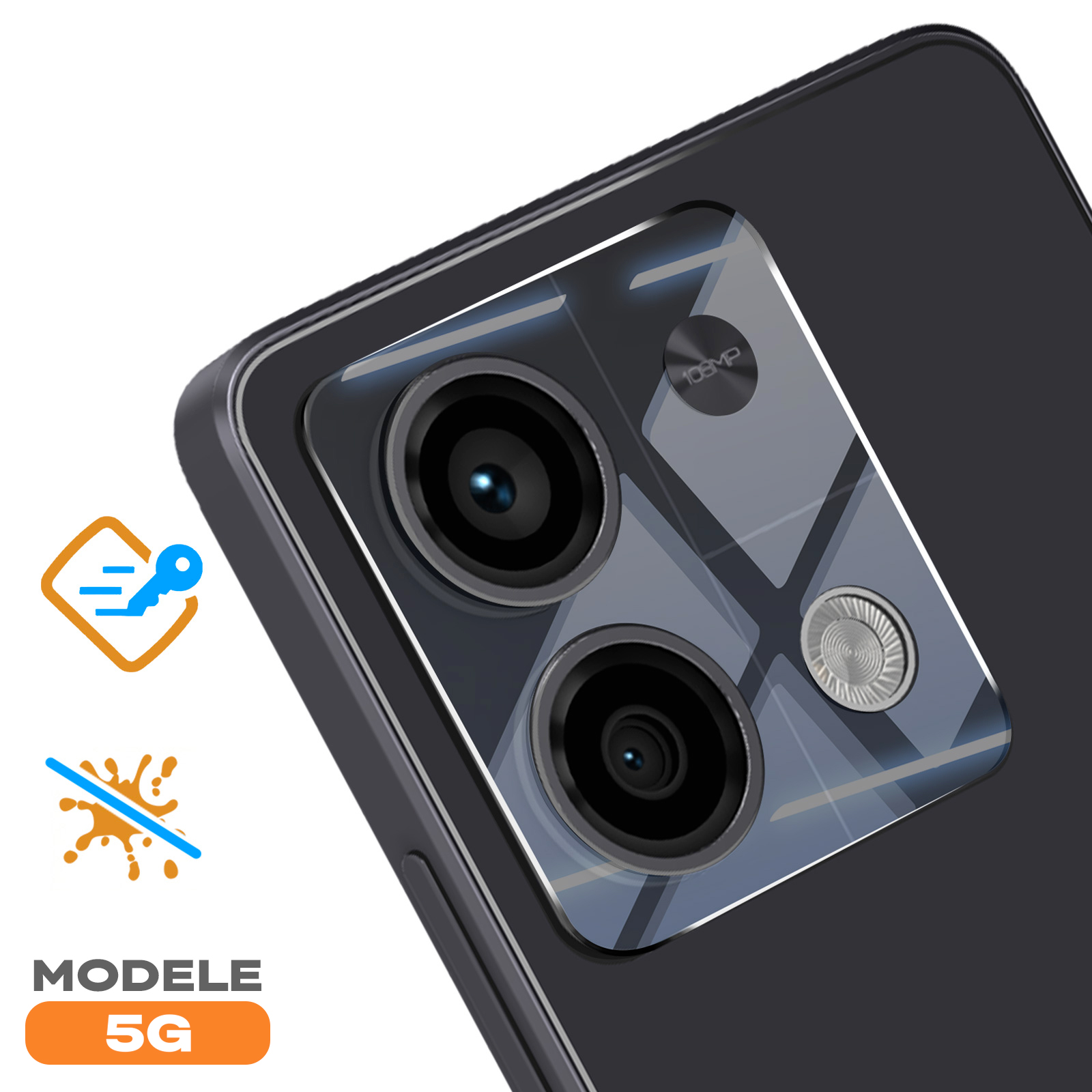Vetro Fotocamera Posteriore Per Xiaomi Redmi Note 11 Pro 5G - XoTek Nero