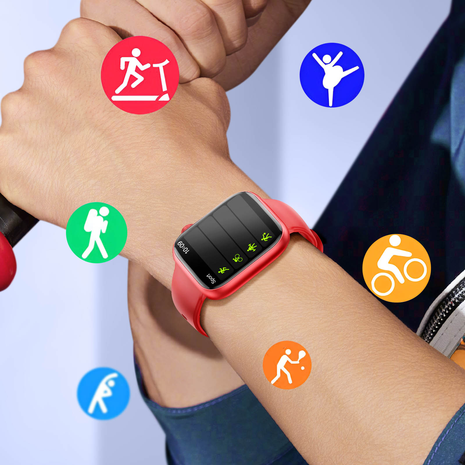 Montre Connectée Forever IGO Watch Rouge Appel Bluetooth