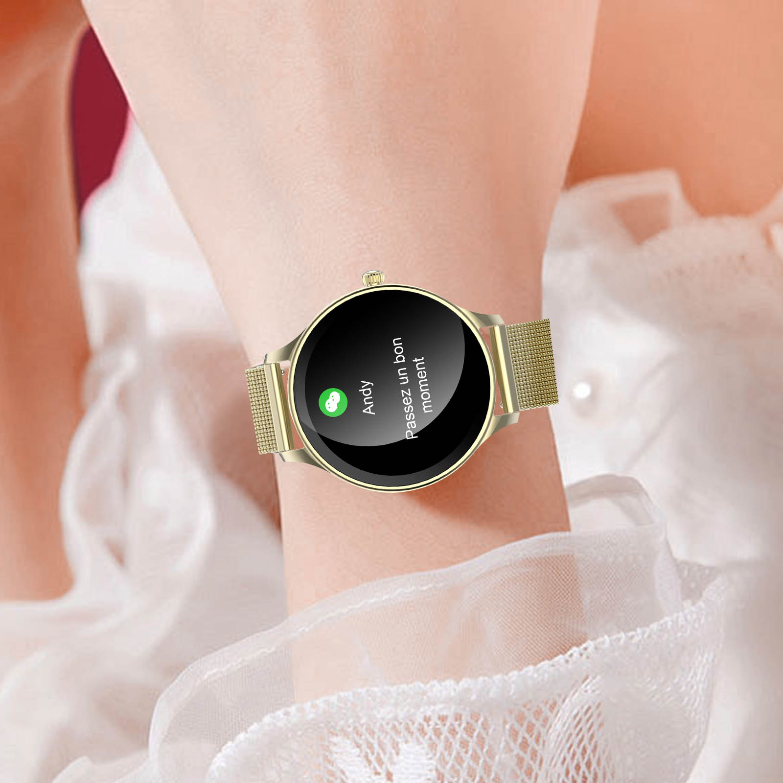 Smartwatch da donna elegante Forever Velora oro Italiano