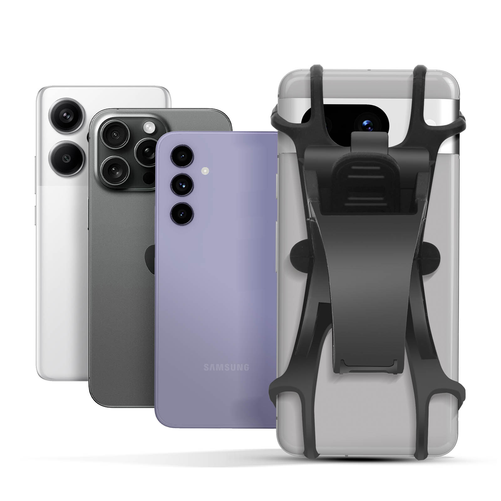 EIROVYA 2 PCS Support Téléphone Vélo - Porte Smartphone Universel Pour Vélo, Moto, Scooter Avec Rotation 360°