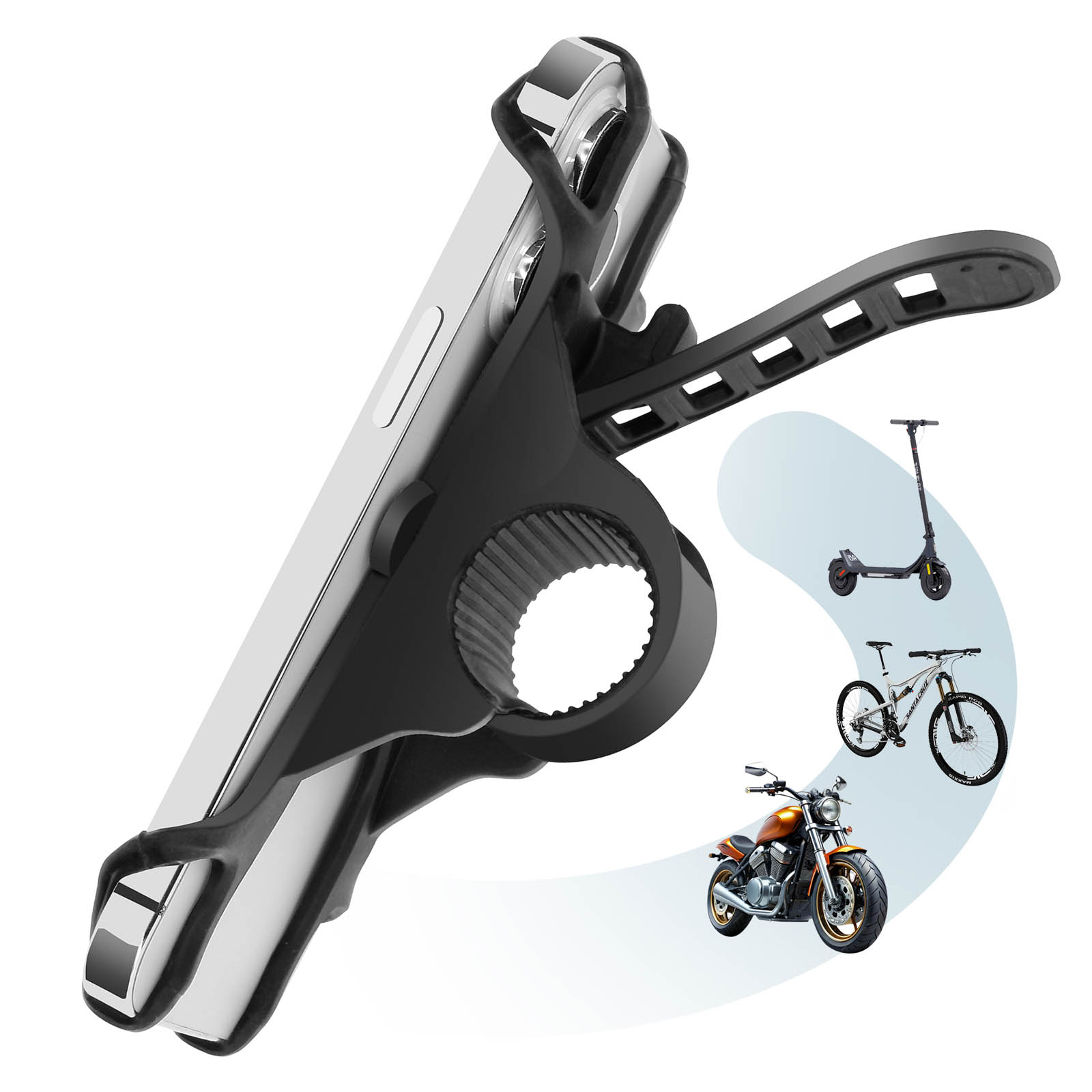 SPORTLINK Supporto Telefono Bicicletta Per IPhone 15 - Alluminio Porta Cellulare Bici [ 360&deg; Regolabile ] Manubrio Porta Cellulare Moto Navigatore Bike Bicicletta Monopattino