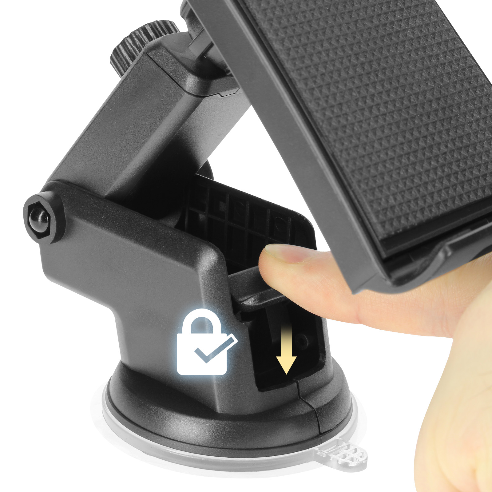 Support Tablette Voiture – Ventouse Ultra-stable Pour Pare-brise Ou Tableau De Bord, Rotation 360°
