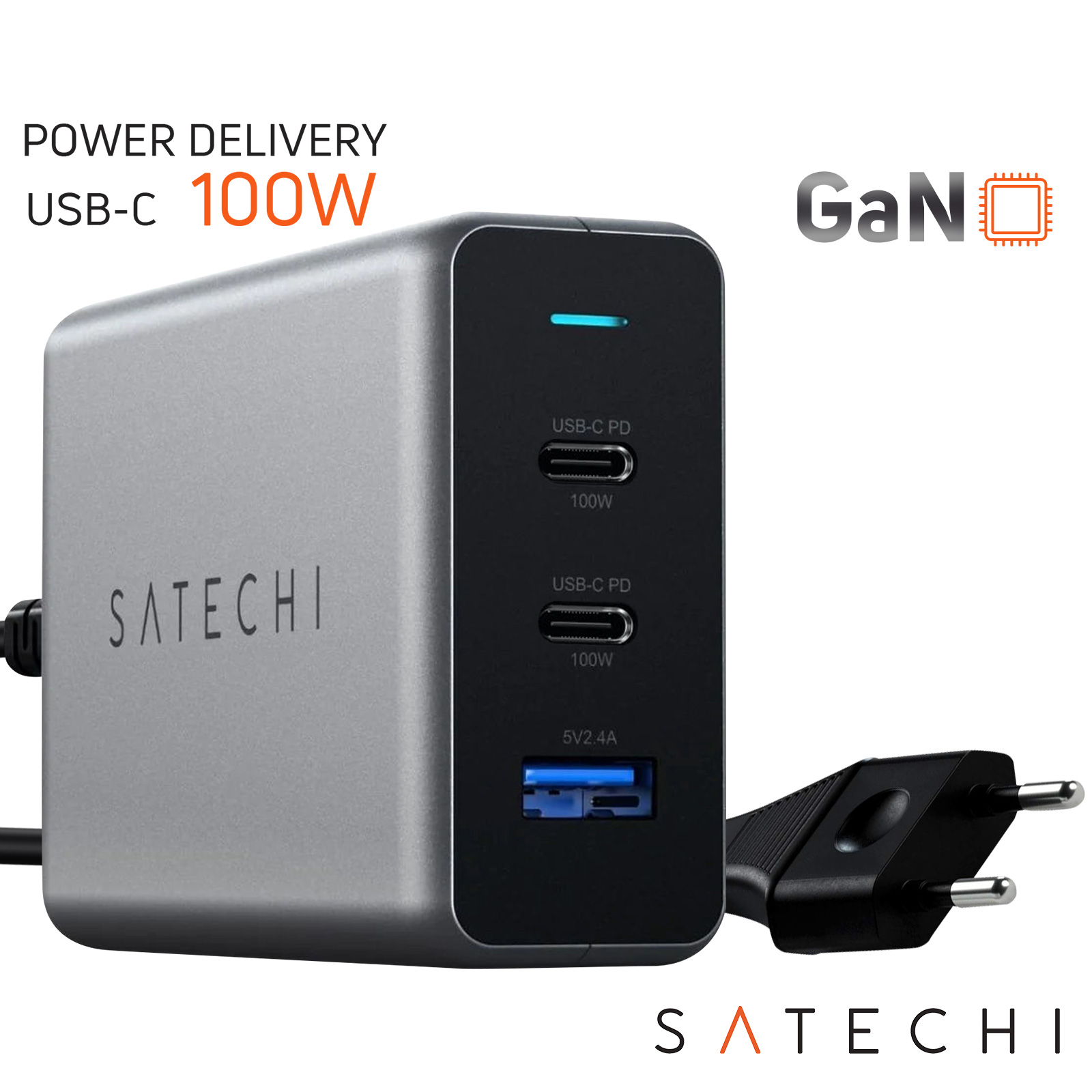 Cargador de Corriente 108W USB C Power Delivery USB, Cable