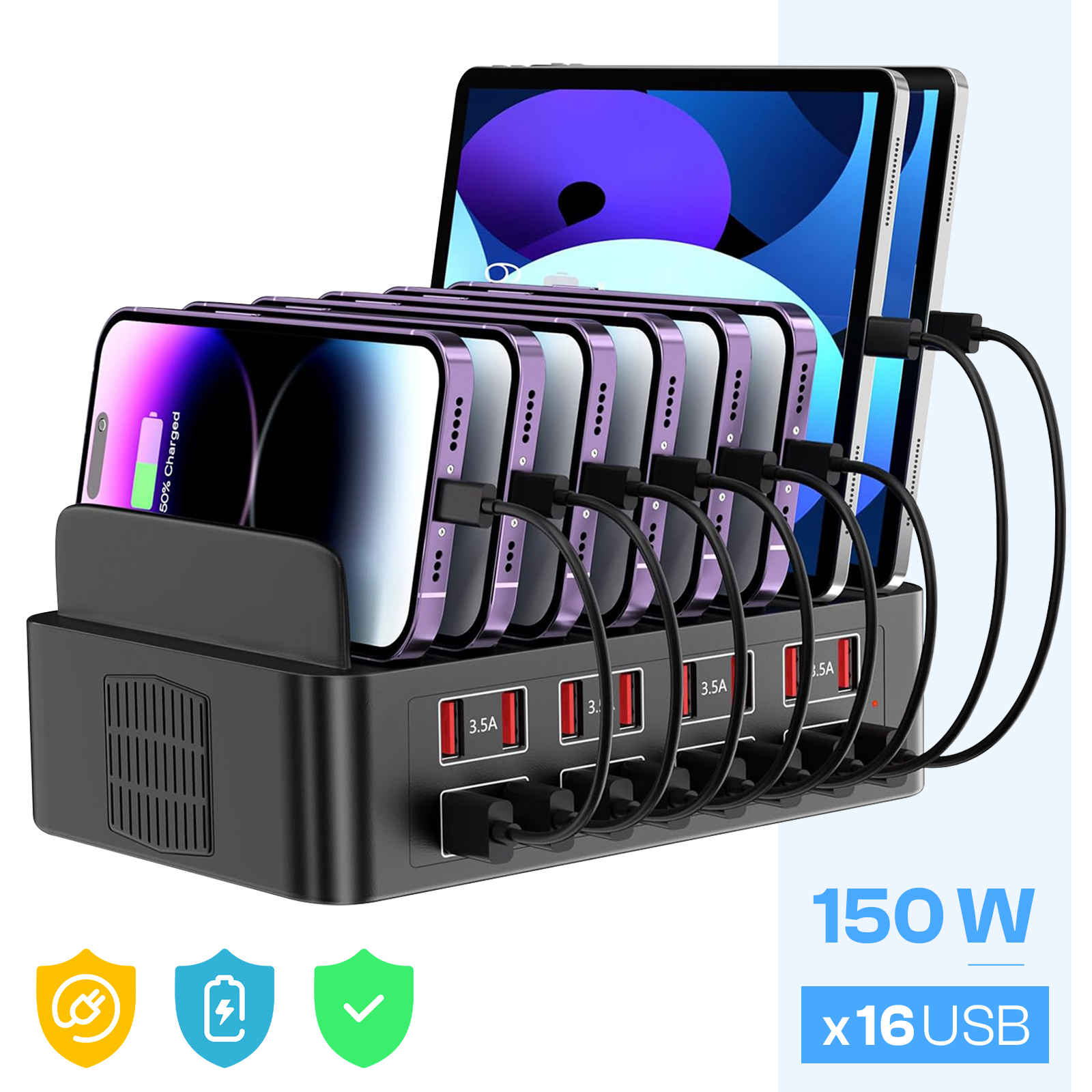 Unitek Stazione di ricarica con QC 3.0 e PD 18W e