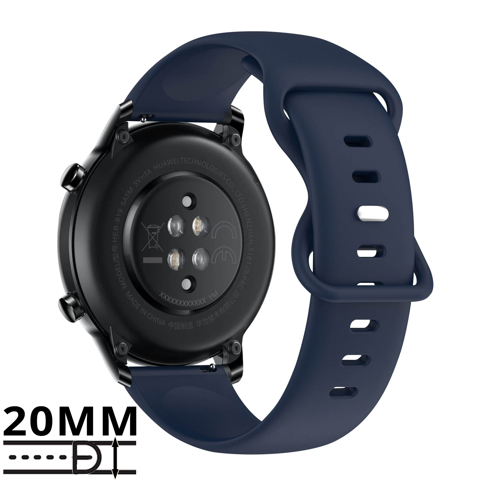 Yushu Supporto per orologio a sgancio rapido, cinturino in silicone, compatibile con cinghie anti-graffio Smart Band Pro