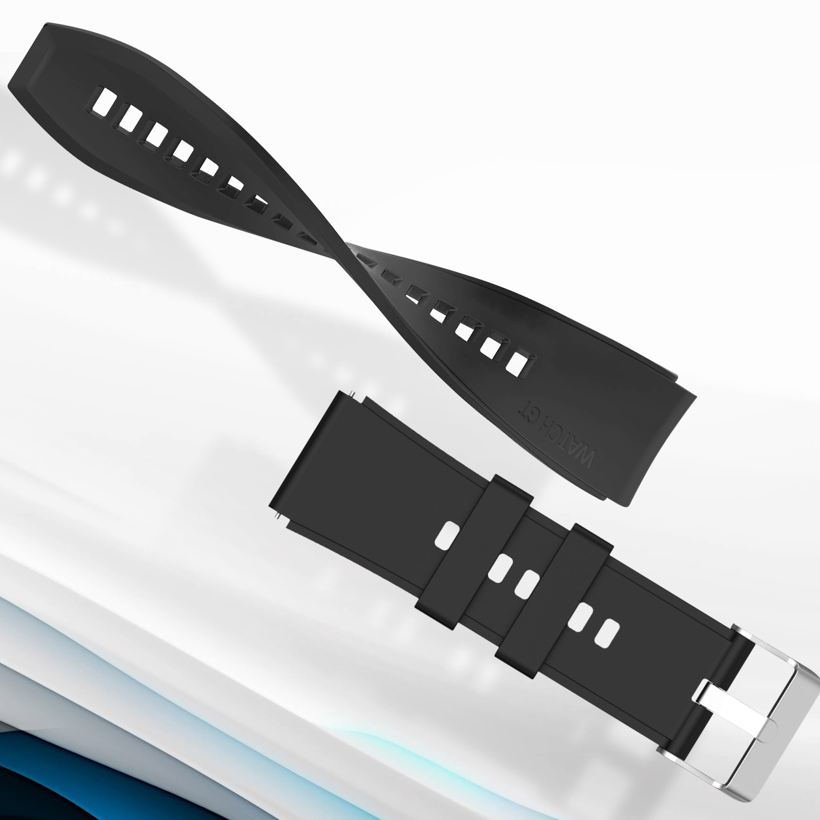 Cinturino In Silicone 22 Mm Per Huawei GT/GT2 E Honor Magic – Sportivo, Sgancio Rapido, Morbido E Traspirante