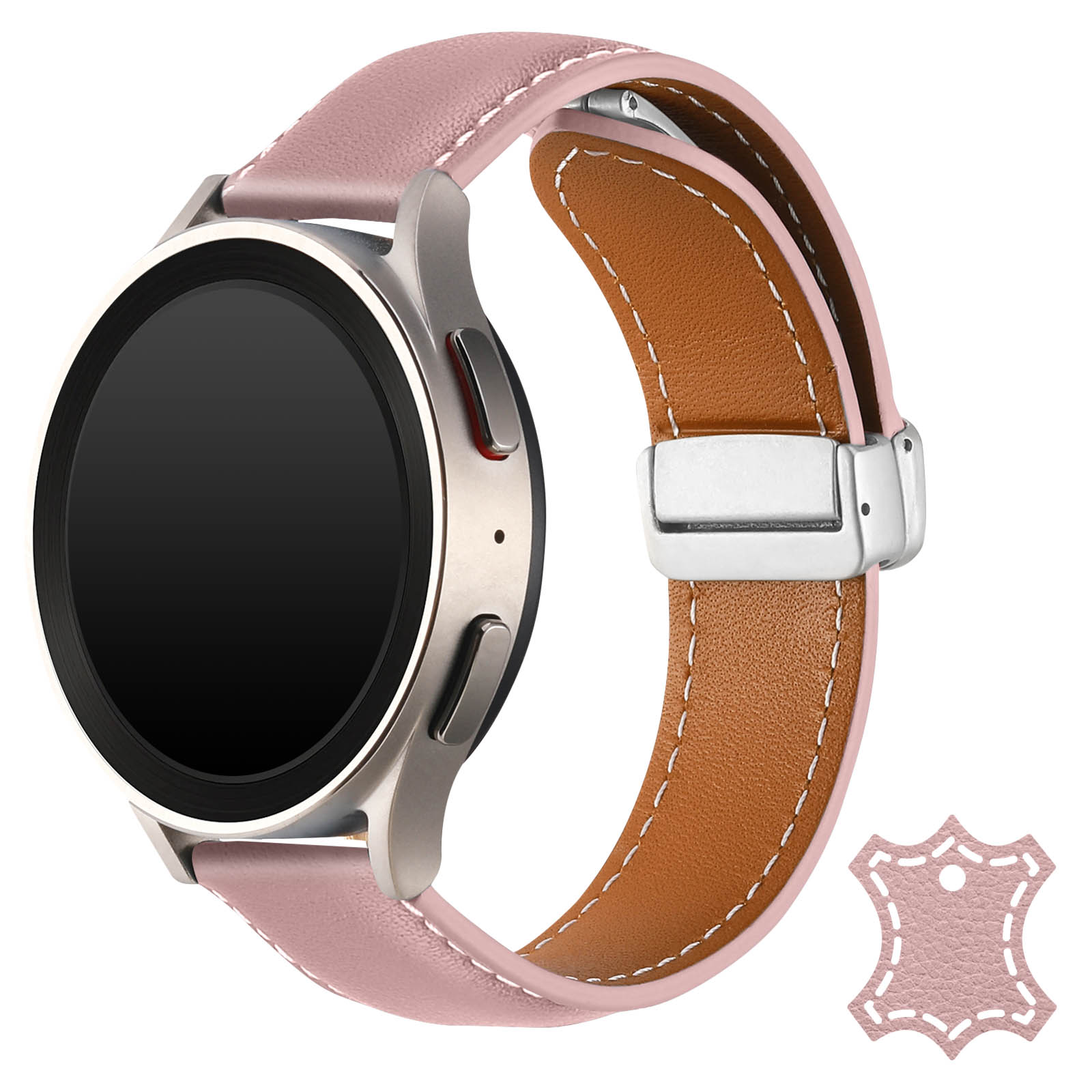 GALPADA Cinturino Orologio Donna In Lega Con Strass A Forma X – Rosa Oro, Larghezza 20mm, Elegante E Brillante