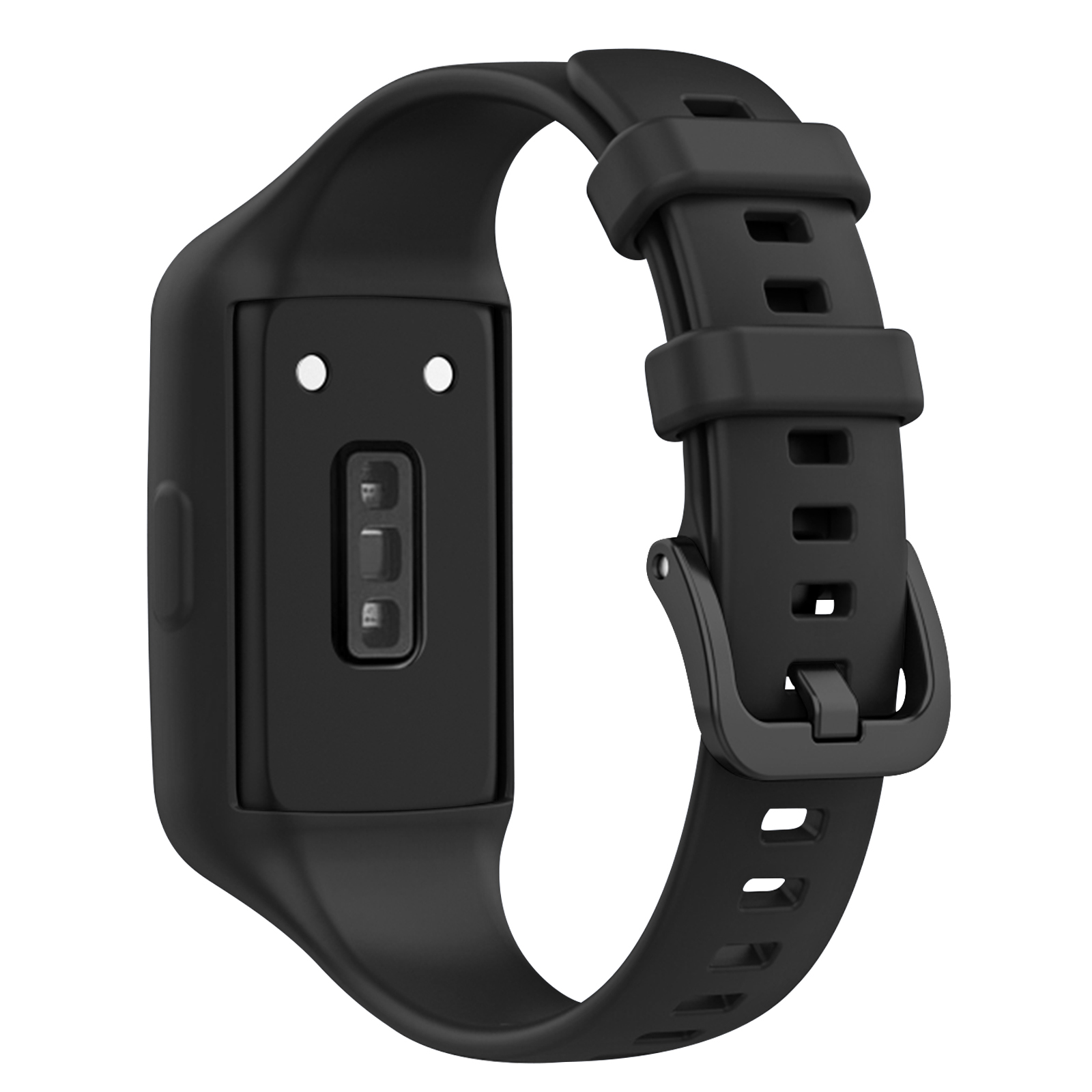 Tobfit Cinturino di ricambio per Huawei Band 7, per uomo e donna, in silicone, per Huawei Band 7 NFC (nero