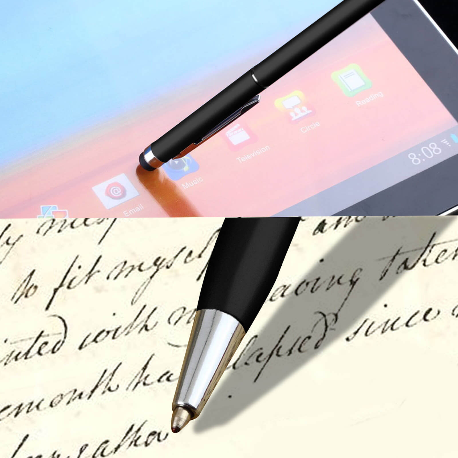 2 in 1 Stylus Touch Pen for iPhone, iPad, and More Touch Screens