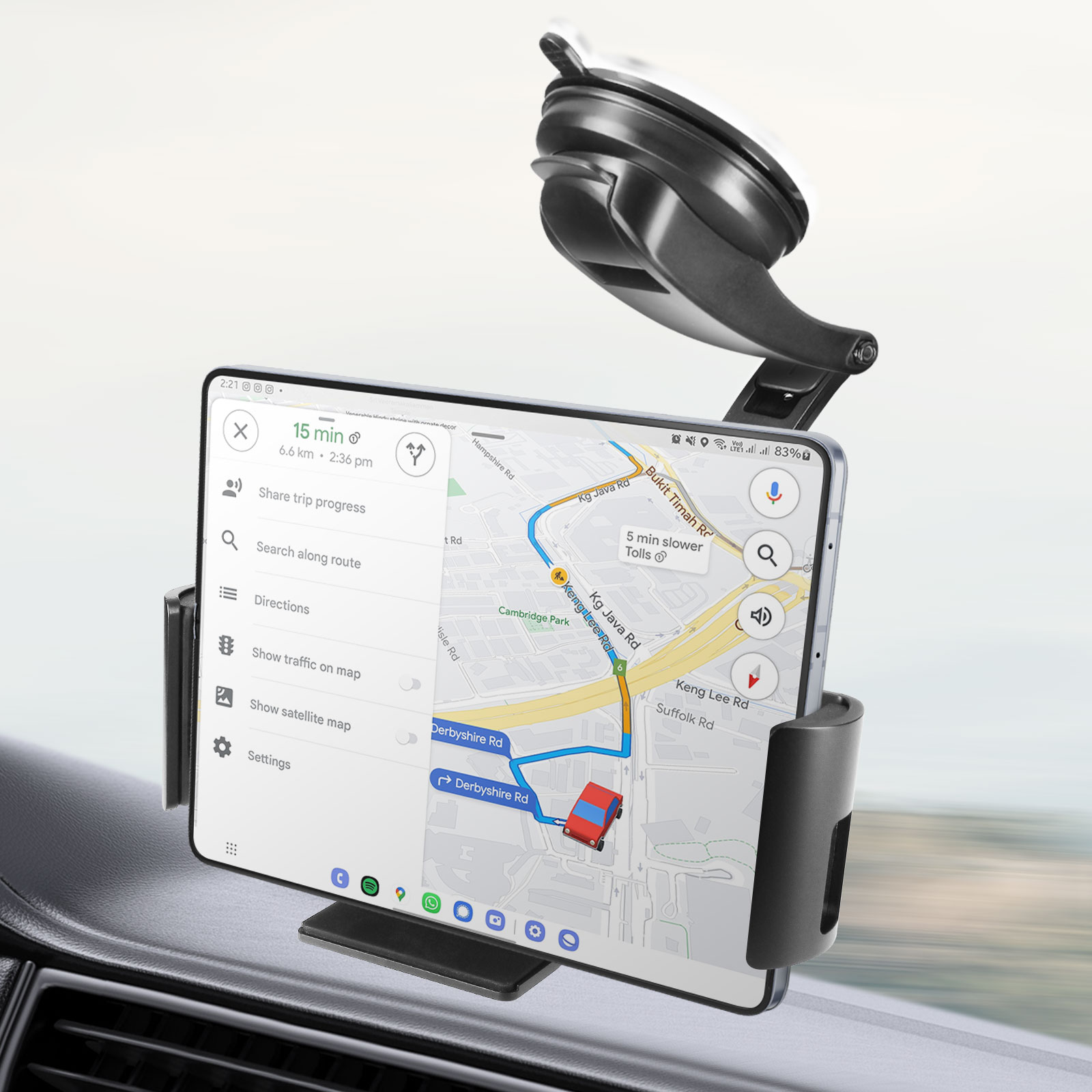 Olycism Support Voiture Galaxy Z Fold Charge Sans Fil 15W - Rotatif Pour Z Fold 6 5 4 3