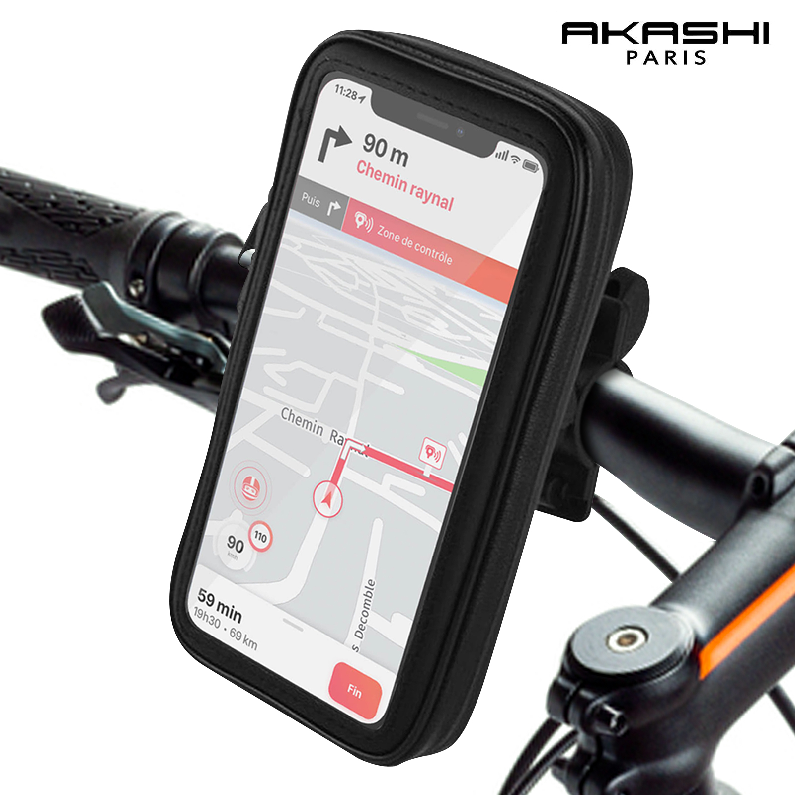 Supporto Premium Per Smartphone Da Bicicletta E Moto | Struttura Rinforzata Anti Vibrazione | Rotazione Regolabile A 360° Per Manubrio