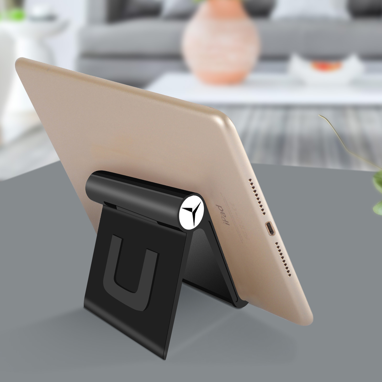 Supporto Per Telefono Tigrezy, Supporto Pieghevole Per Tablet E Cellulare Compatibile Con Scrivania Nero 74563624 - Foto 11