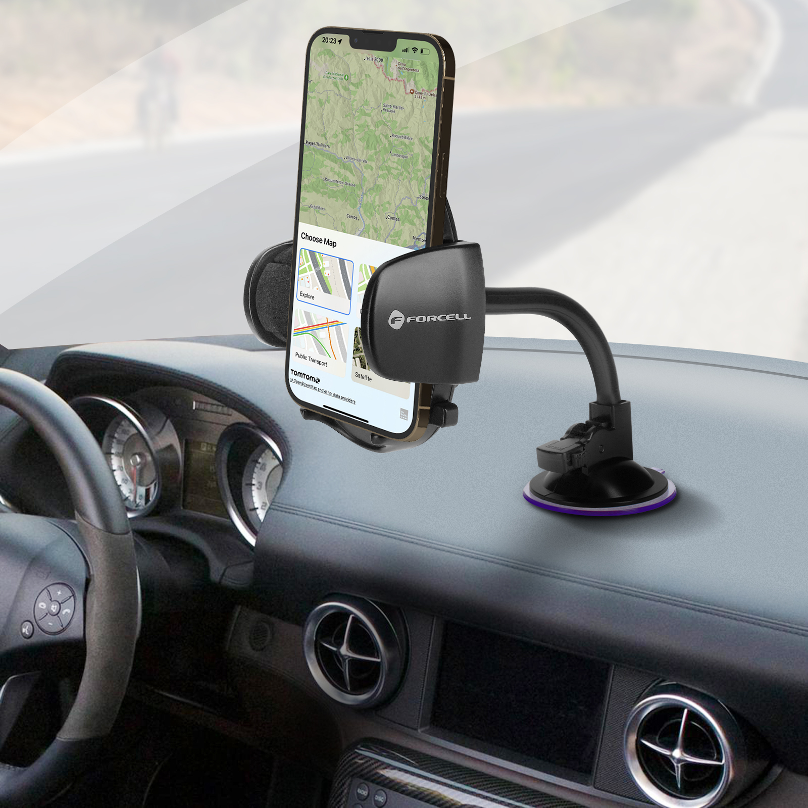 1 Pezzo Porta-cellulare Per Auto Con Navigazione A Ventosa, Supporto Per Cellulare Multifunzionale Per Auto | SHEIN ALIA