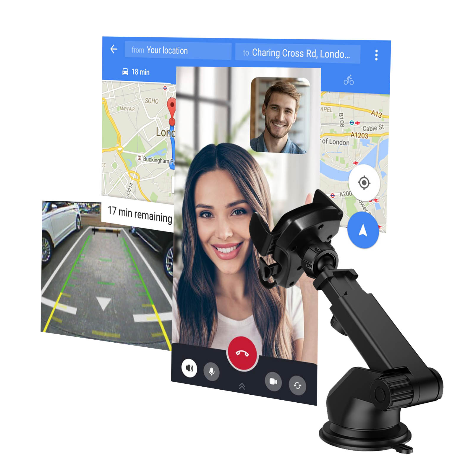 Celly Supporto Auto Universale per Navigatori GPS, Nero
