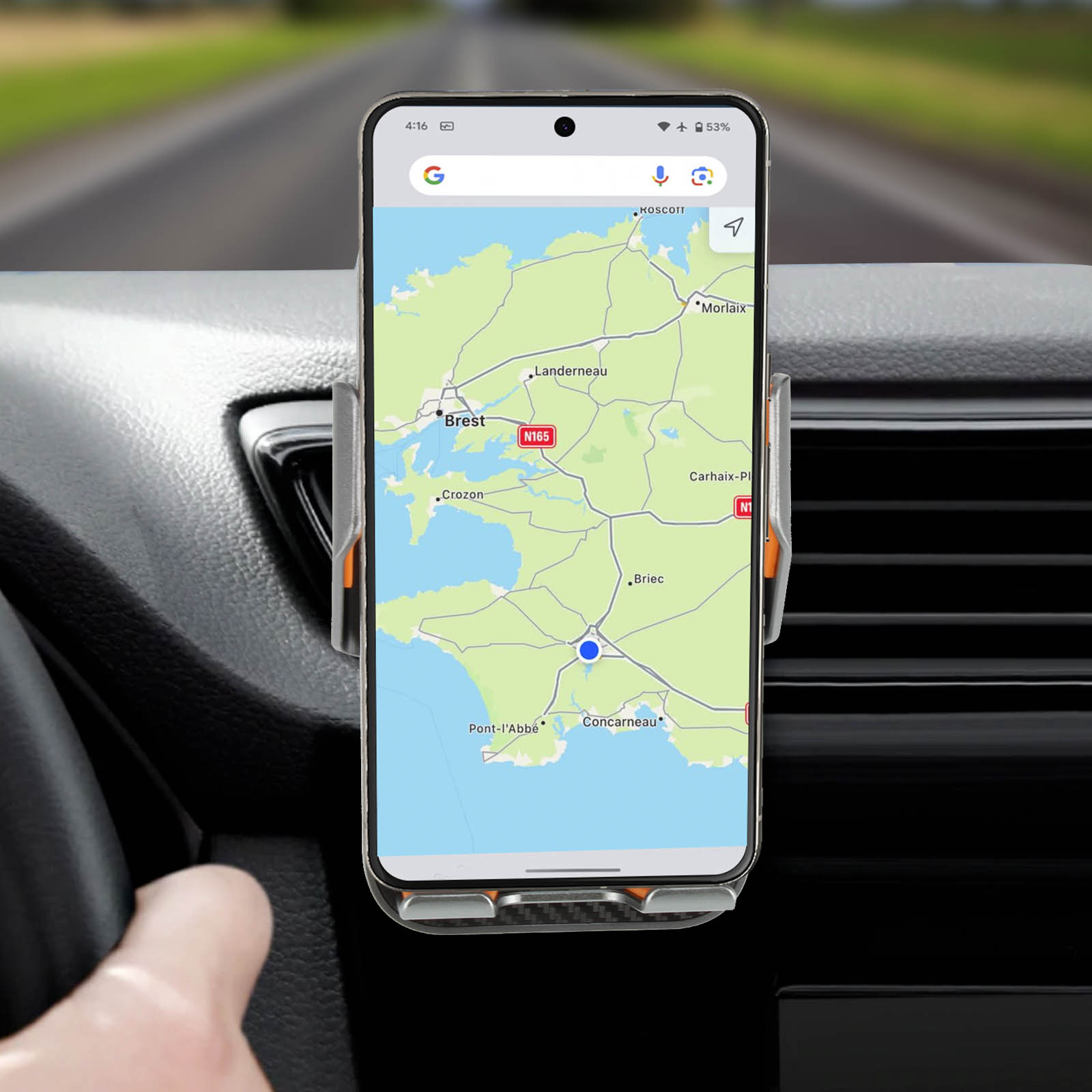 LYEAA Caricatore for auto senza fili, sensore a infrarossi universale con bloccaggio automatico, supporto for telefono cellulare da 10 W, supporto for telefono for auto con presa automatica