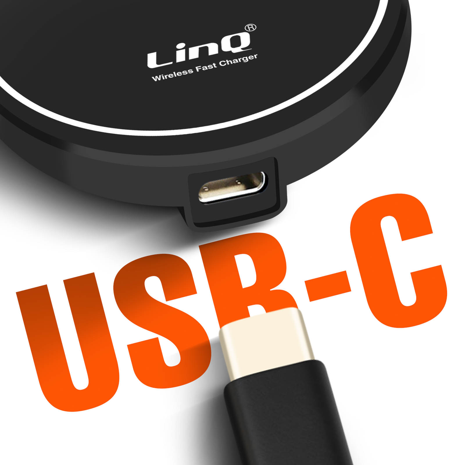 LINQ - Supporto Auto Magsafe 15w Fissaggio Bocchetta Dell'aria Indicatore Led Linq Nero