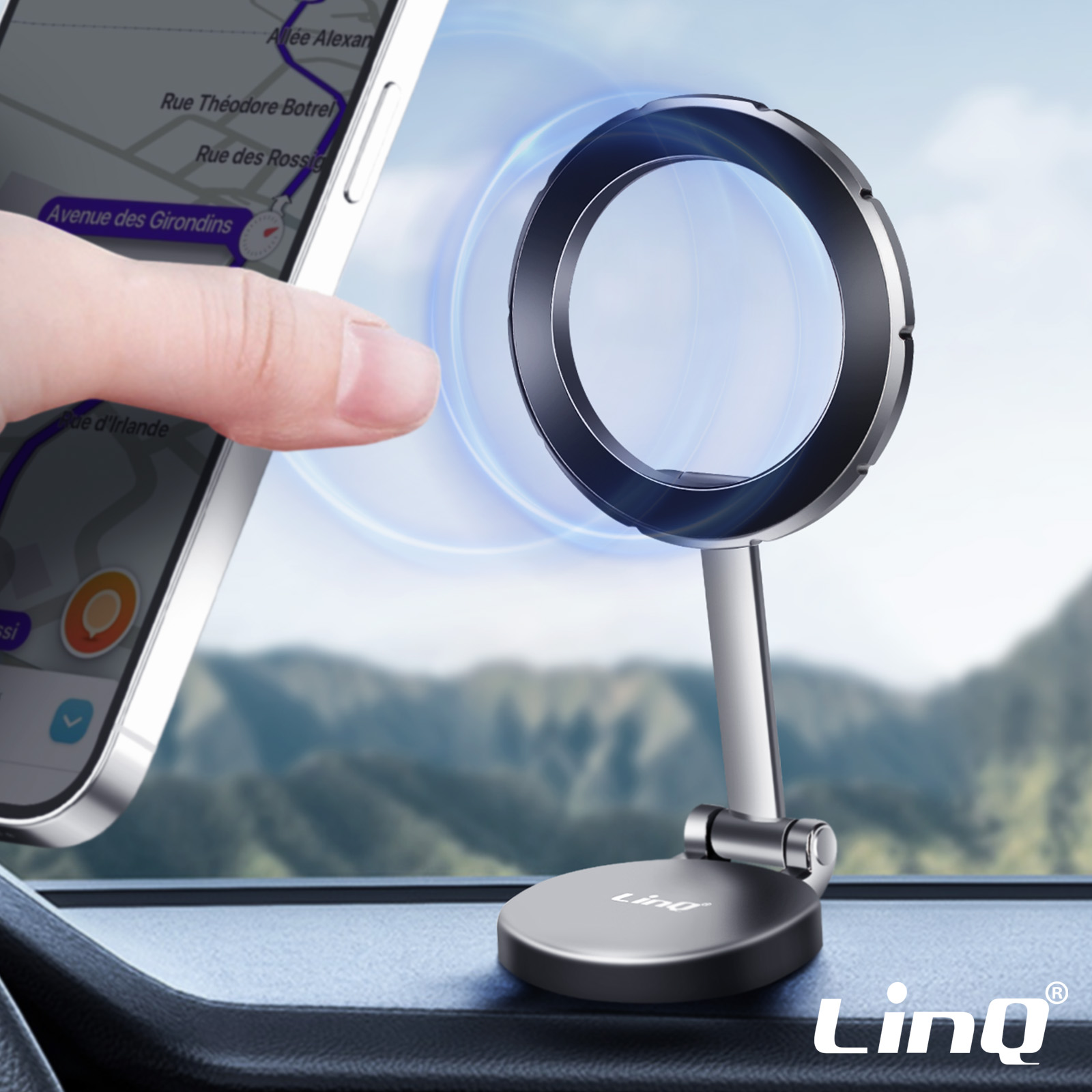 Supporto Magnetico Per Telefono Da Auto: Ventosa Sottovuoto E Magnete Extra Forte. Rotazione 360° Per Usare Il Cell In Auto, Palestra O A Casa. Compatibile IPhone, Samsung.