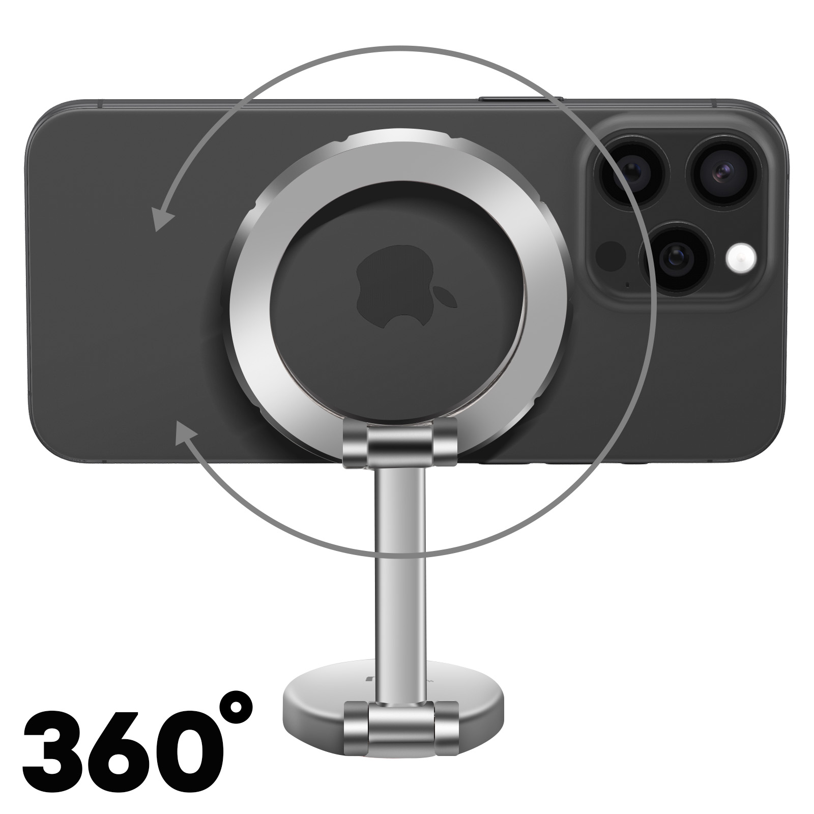 SUPPORTO AUTO MAGNETICO SMARTPHONE CON VENTOSA ASPIRA MAGSAFE CERCHIO GIREVOLE R - Foto 10