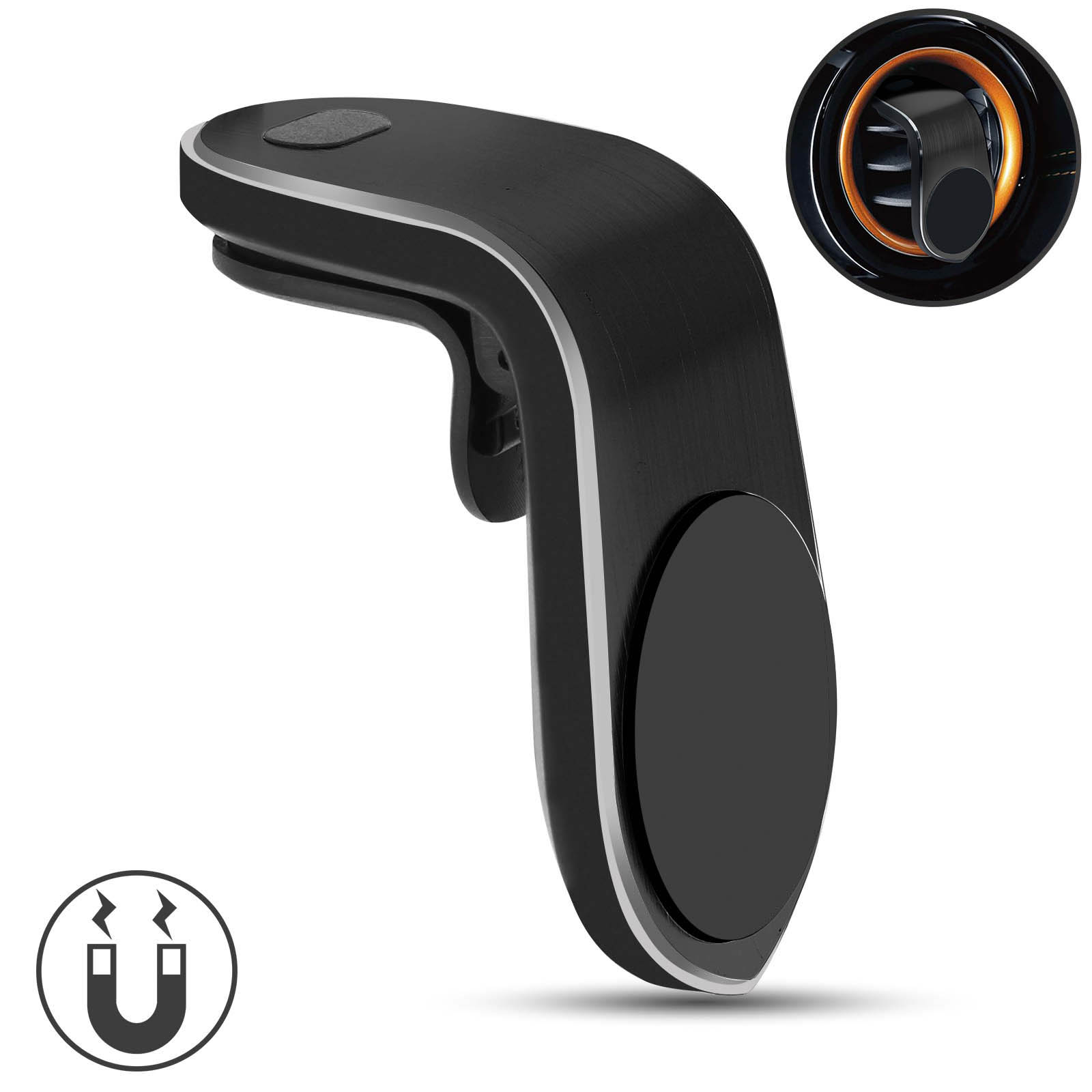 Jaym Support Voiture pour Smartphone avec Fixation par Ventouse Noir