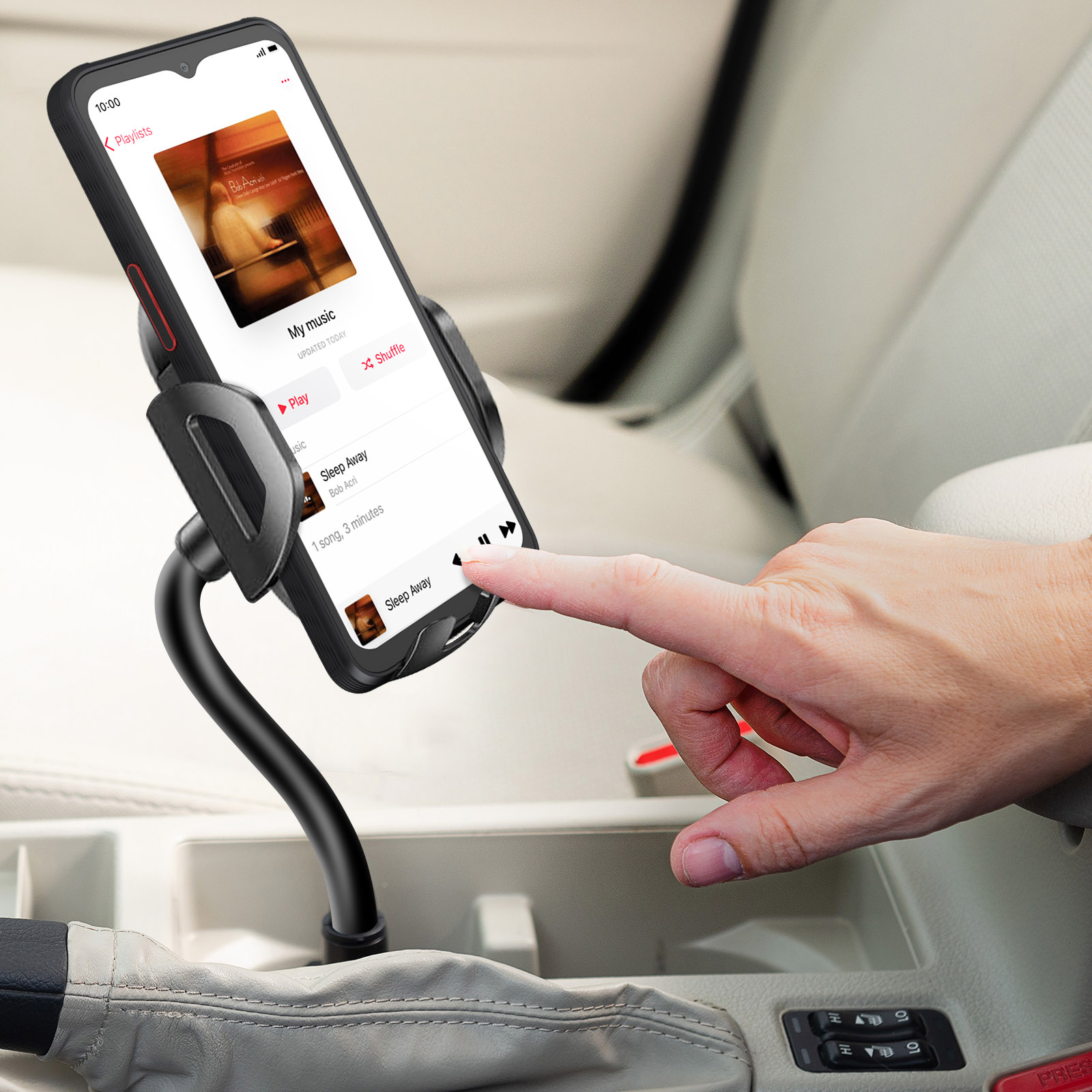 Porte-gobelet Multifonction : Pour Chaise, Table, Avec Support Téléphone, Noir