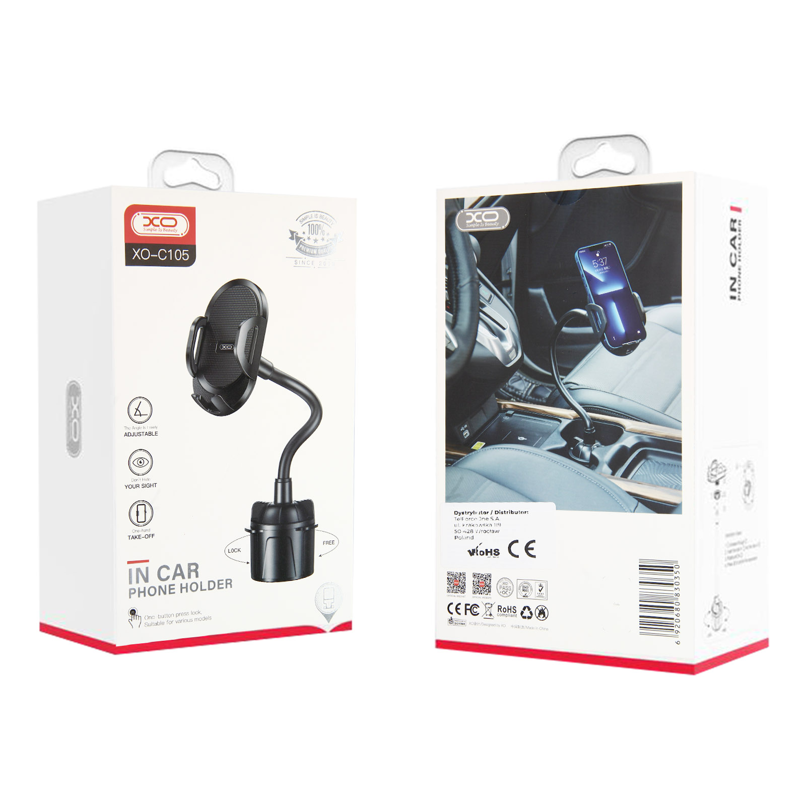 Generic Porte Gobelet Pour Voiture 2 en 1, Support de Voiture Tasse, Lunettes et Cigarettes à prix pas cher | Maroc