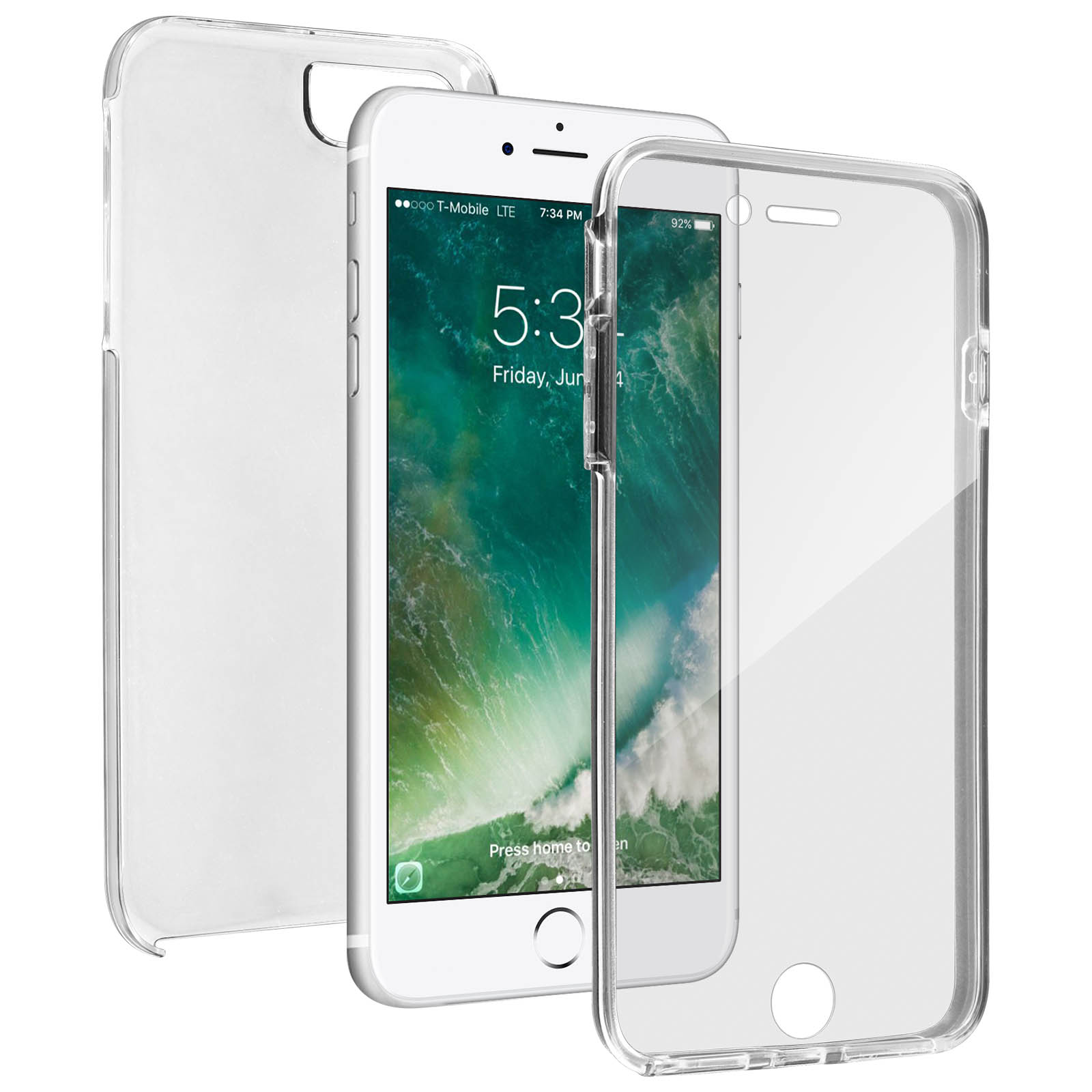 Ecran lcd + vitre tactile sur chassis iphone 8 plus blanc + outils