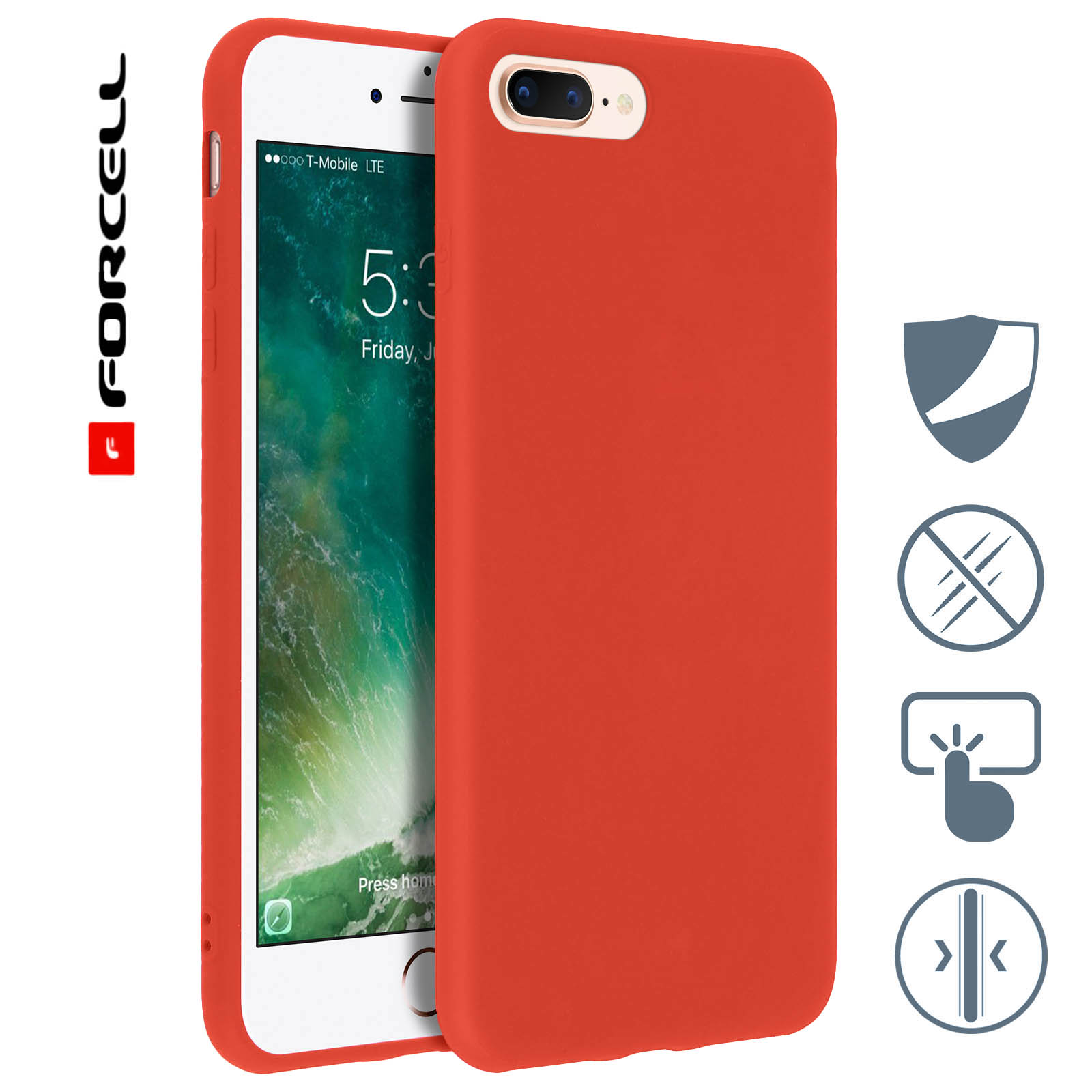 COVER 360° + VETRO TEMPERATO PER APPLE IPHONE 7 COLORE NERO - Foto 5