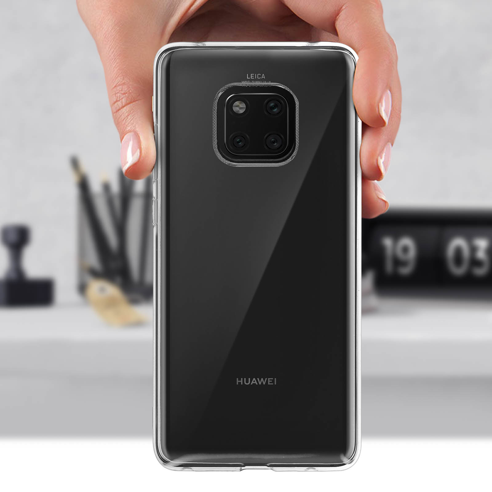 FORCELL CUSTODIA TPU SILICONE COVER SOFT-MAGNET CASE PER HUAWEI MATE 20 Pro Red