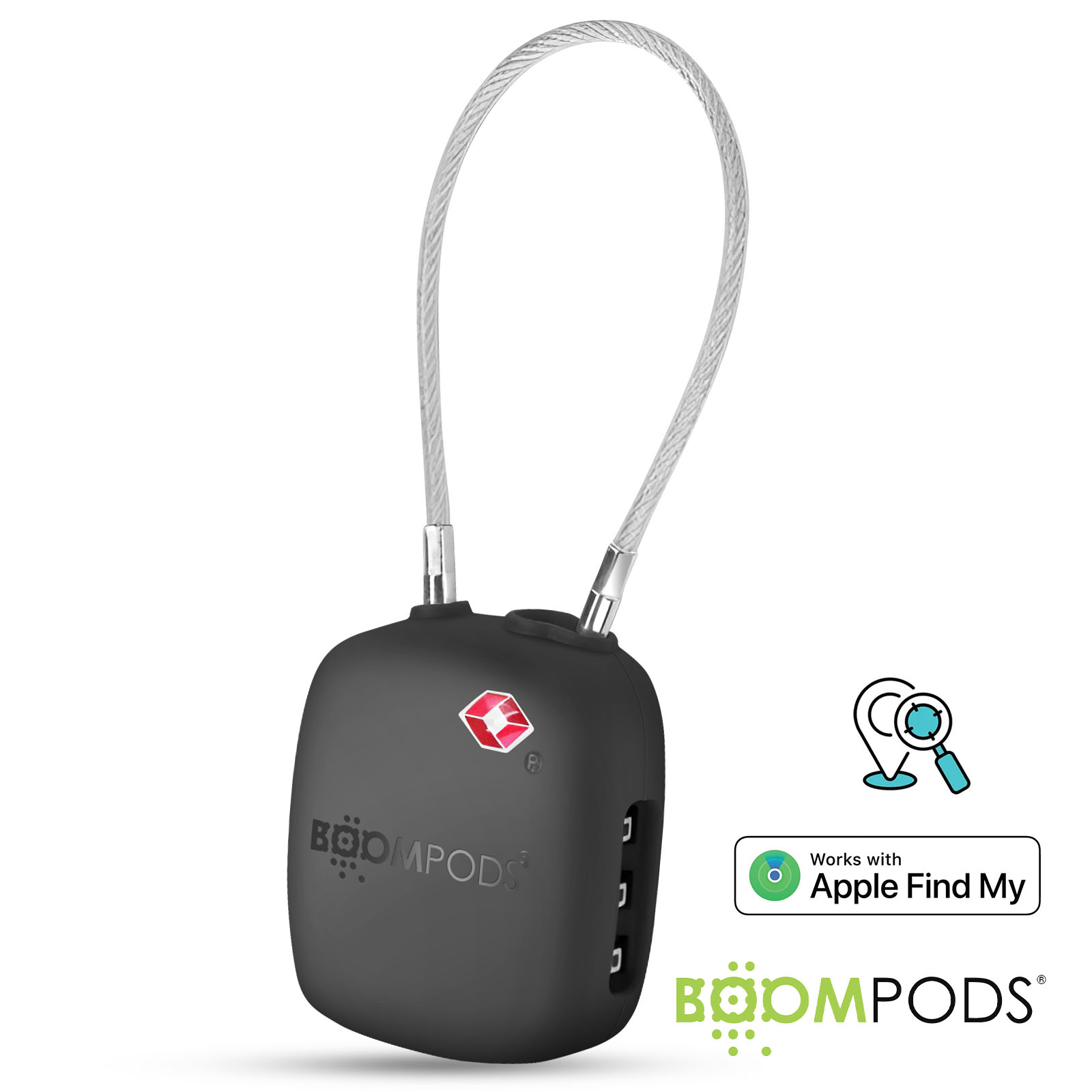 Tracker Lock Cadenas Connecté Tracker Lock Boompods - Noir - Français